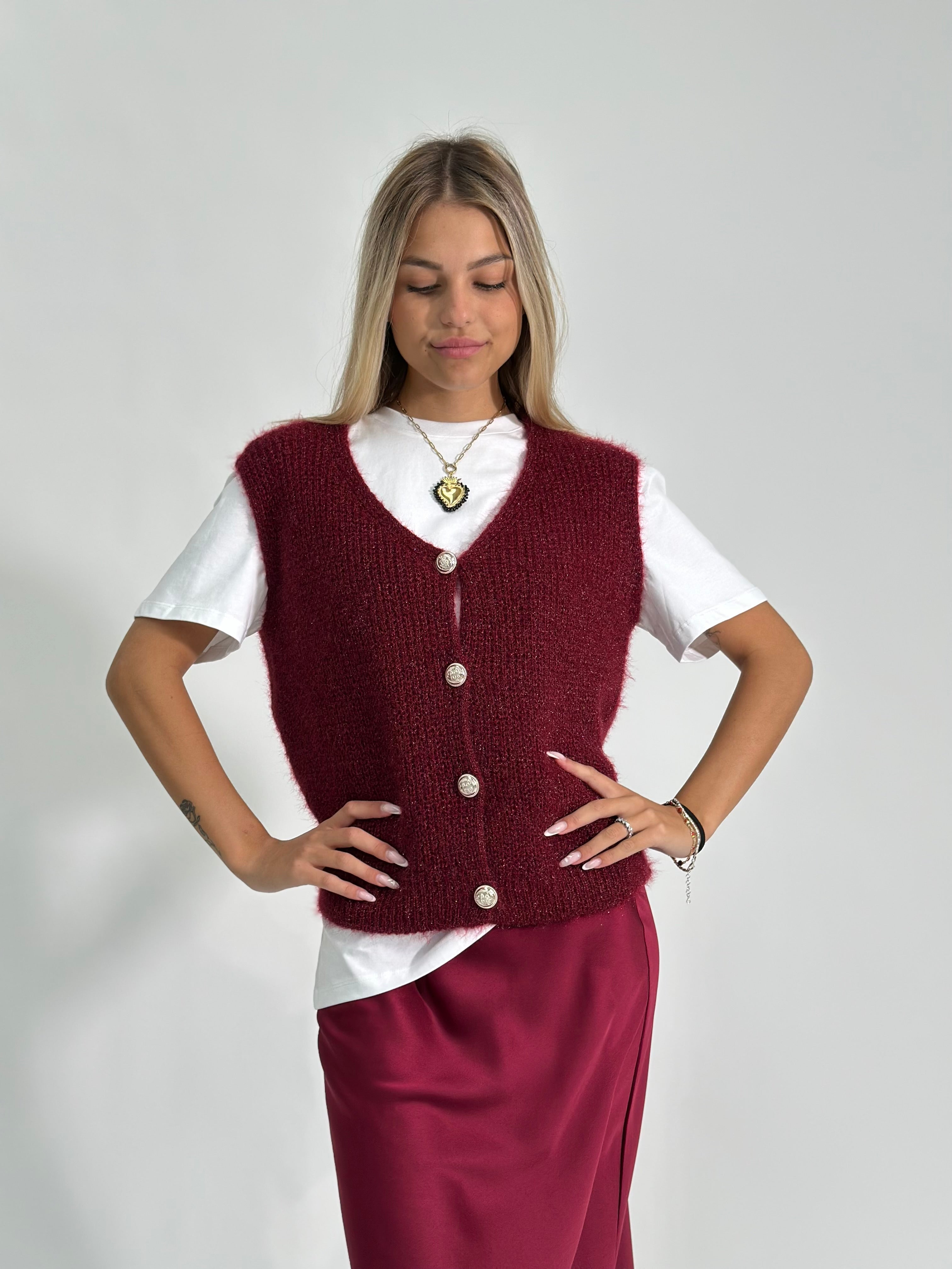 Gilet 8889 BURGUNDY