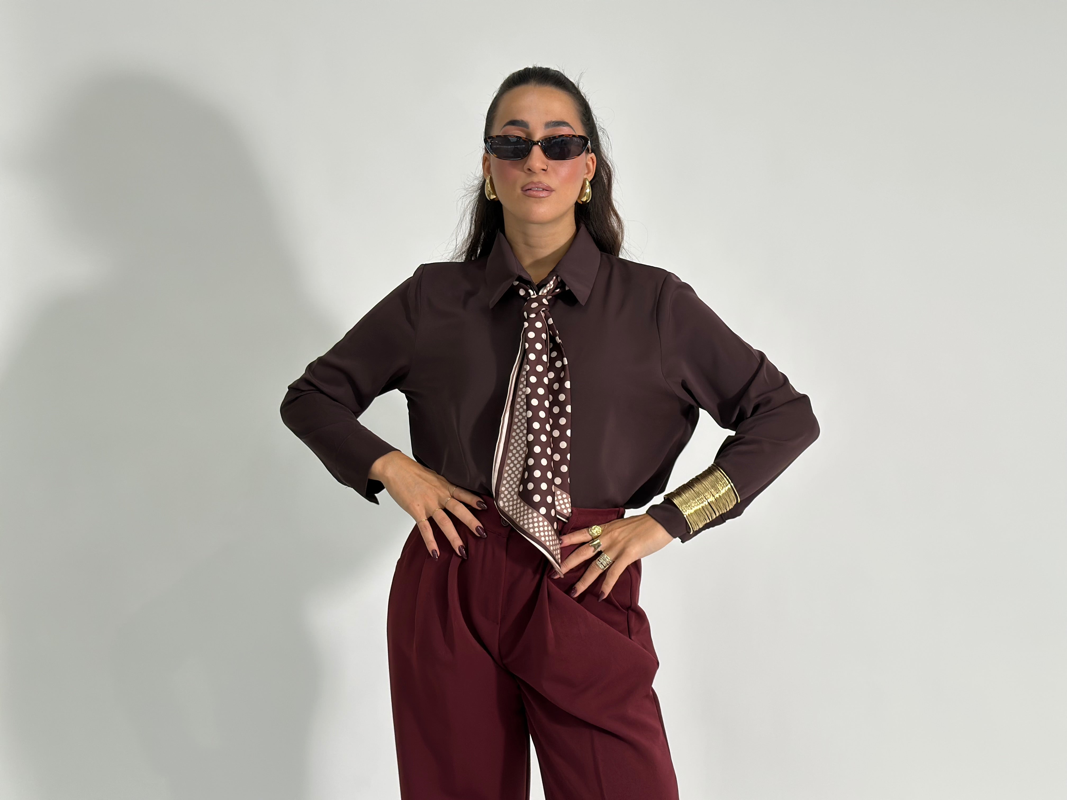 Camicia foulard 113638 MORO