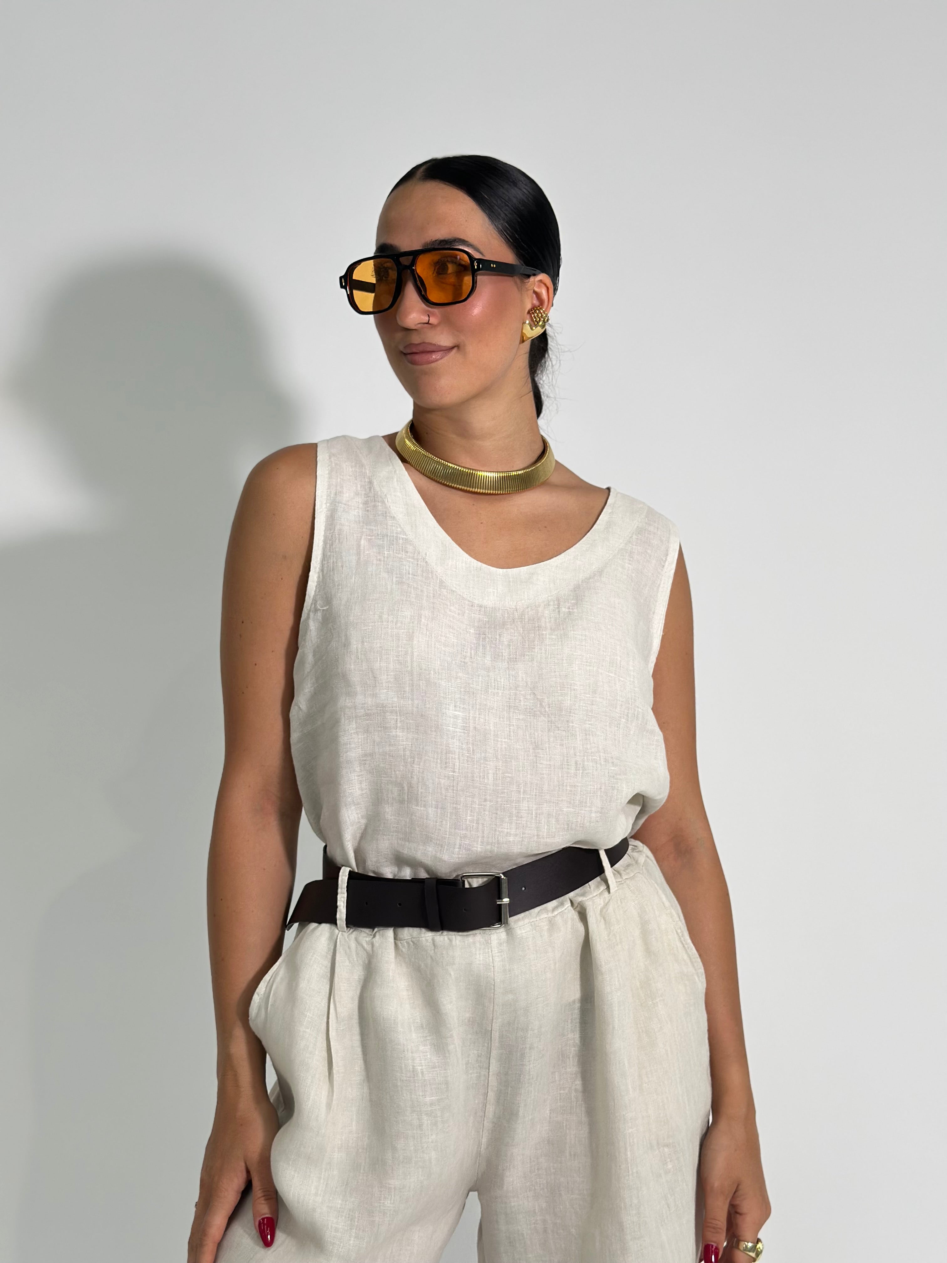 Canotta lino 10706