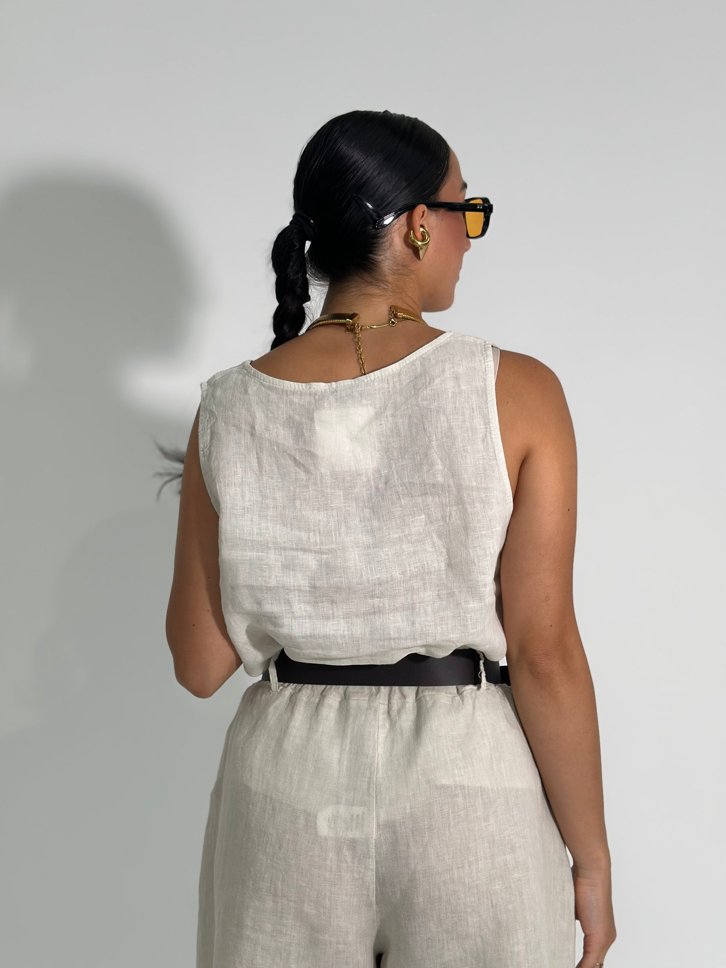 Canotta lino 10706