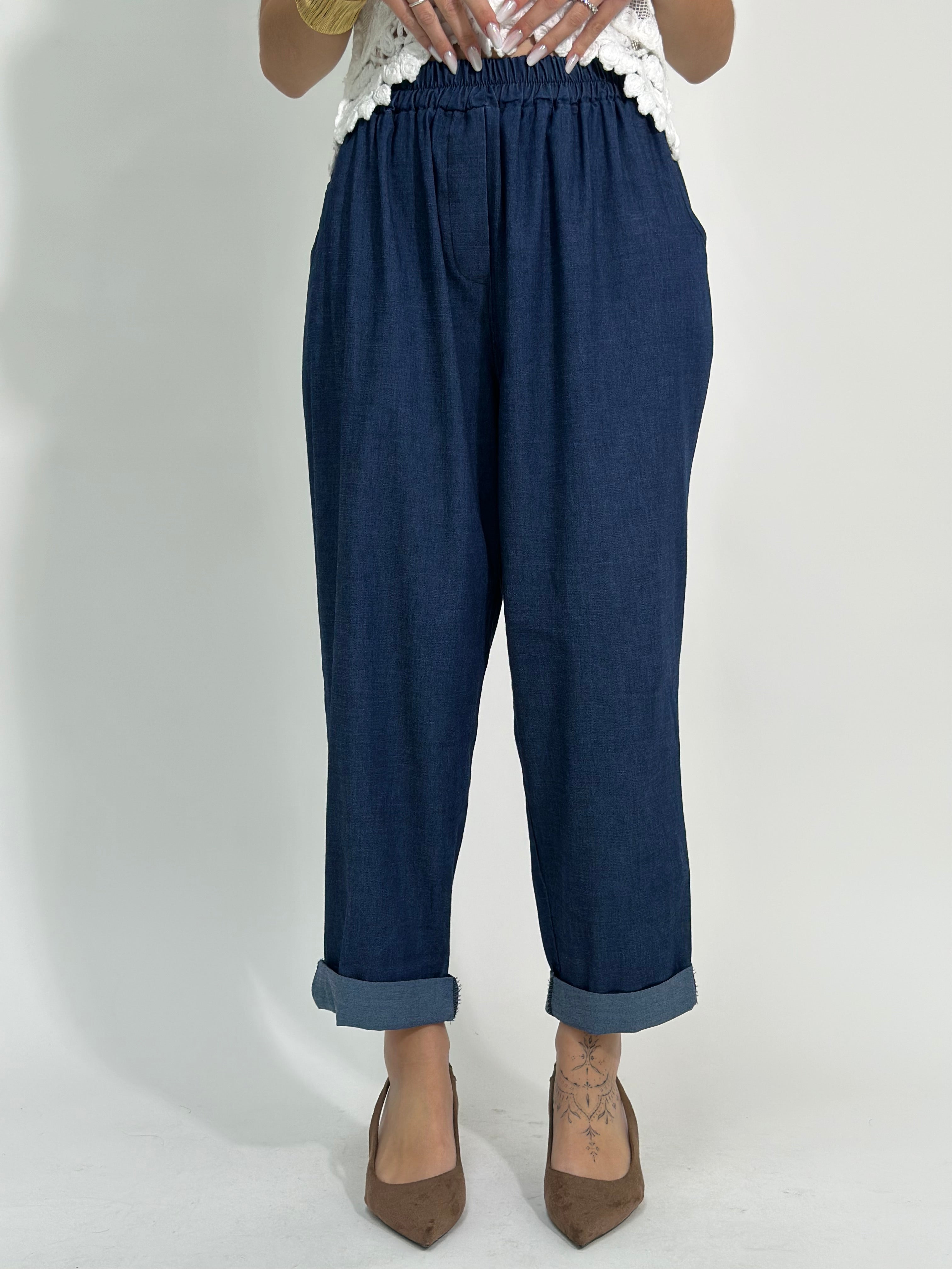 Pantalone chambray over 2902