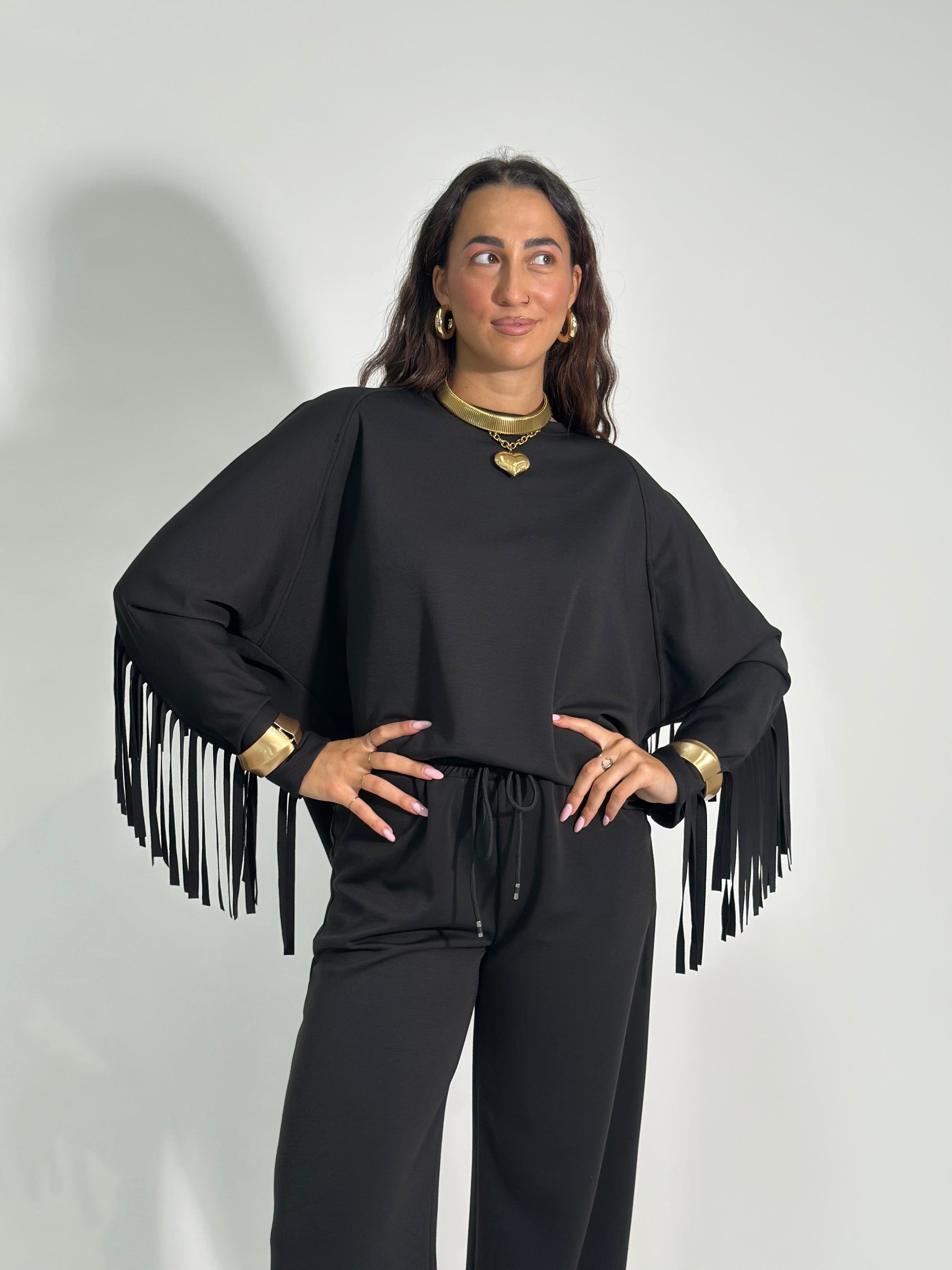 Completo frange 11792 NERO