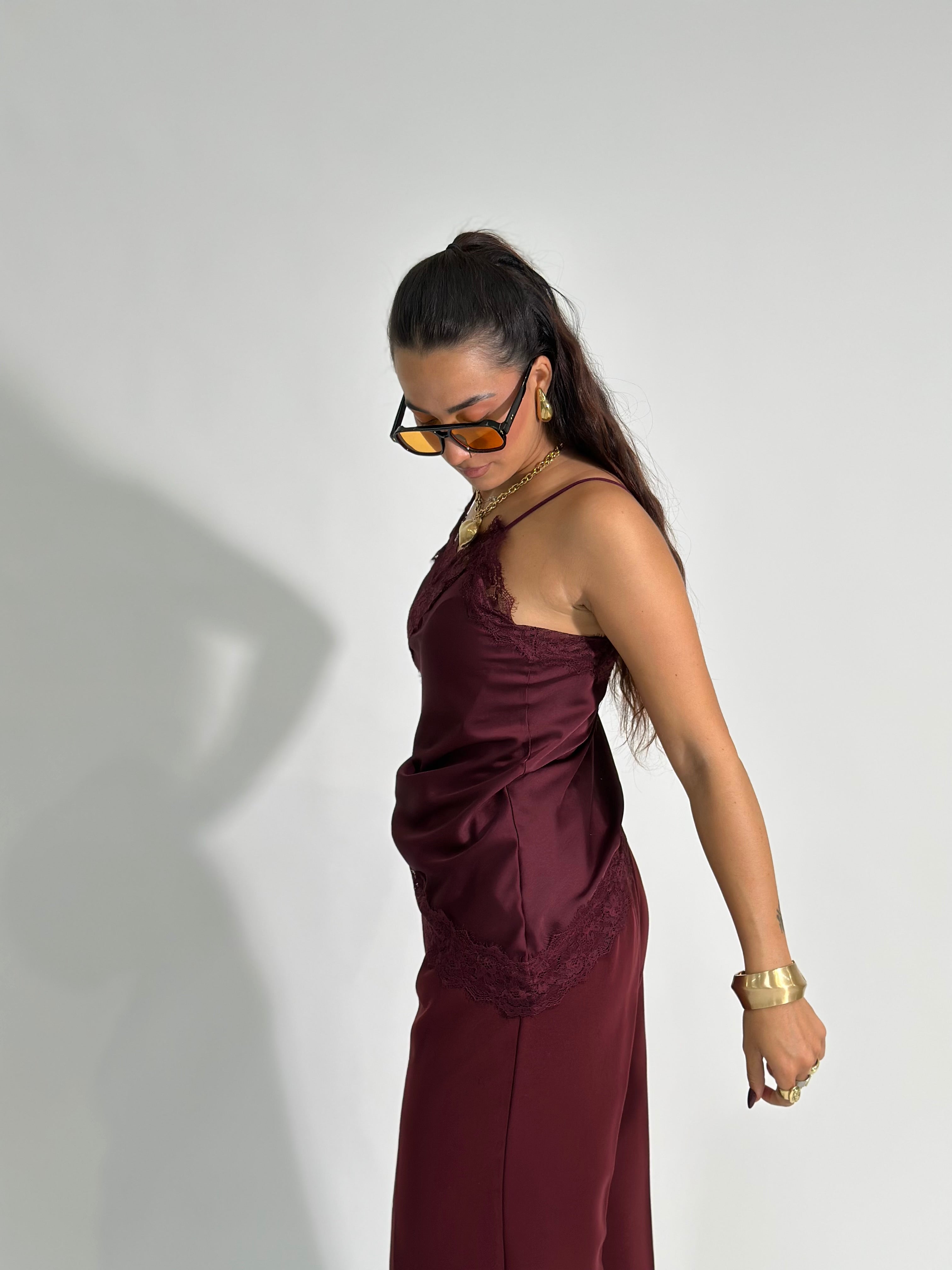 Top pizzo 2720 BURGUNDY