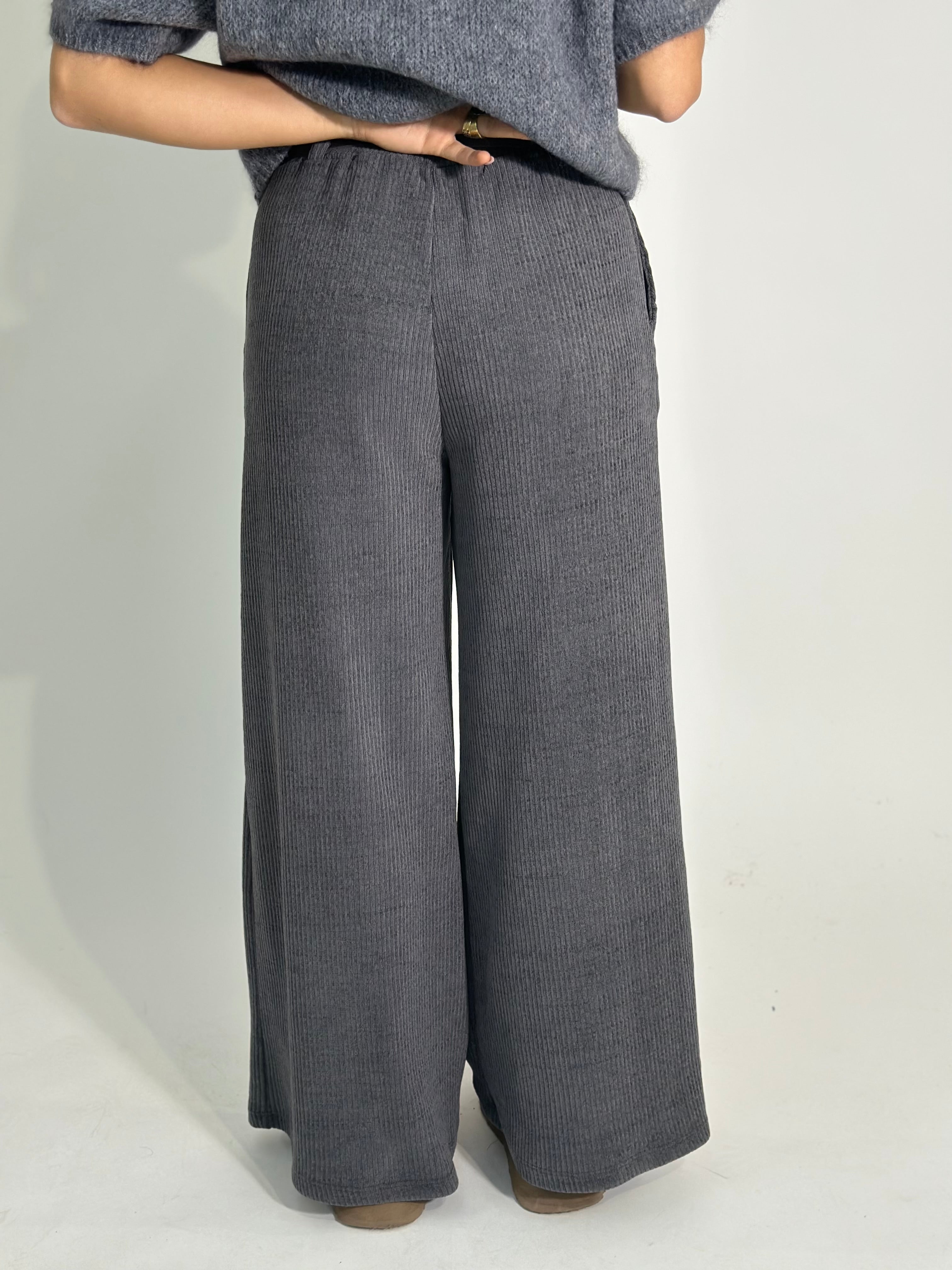 Pantalone costina 6156 GRIGIO