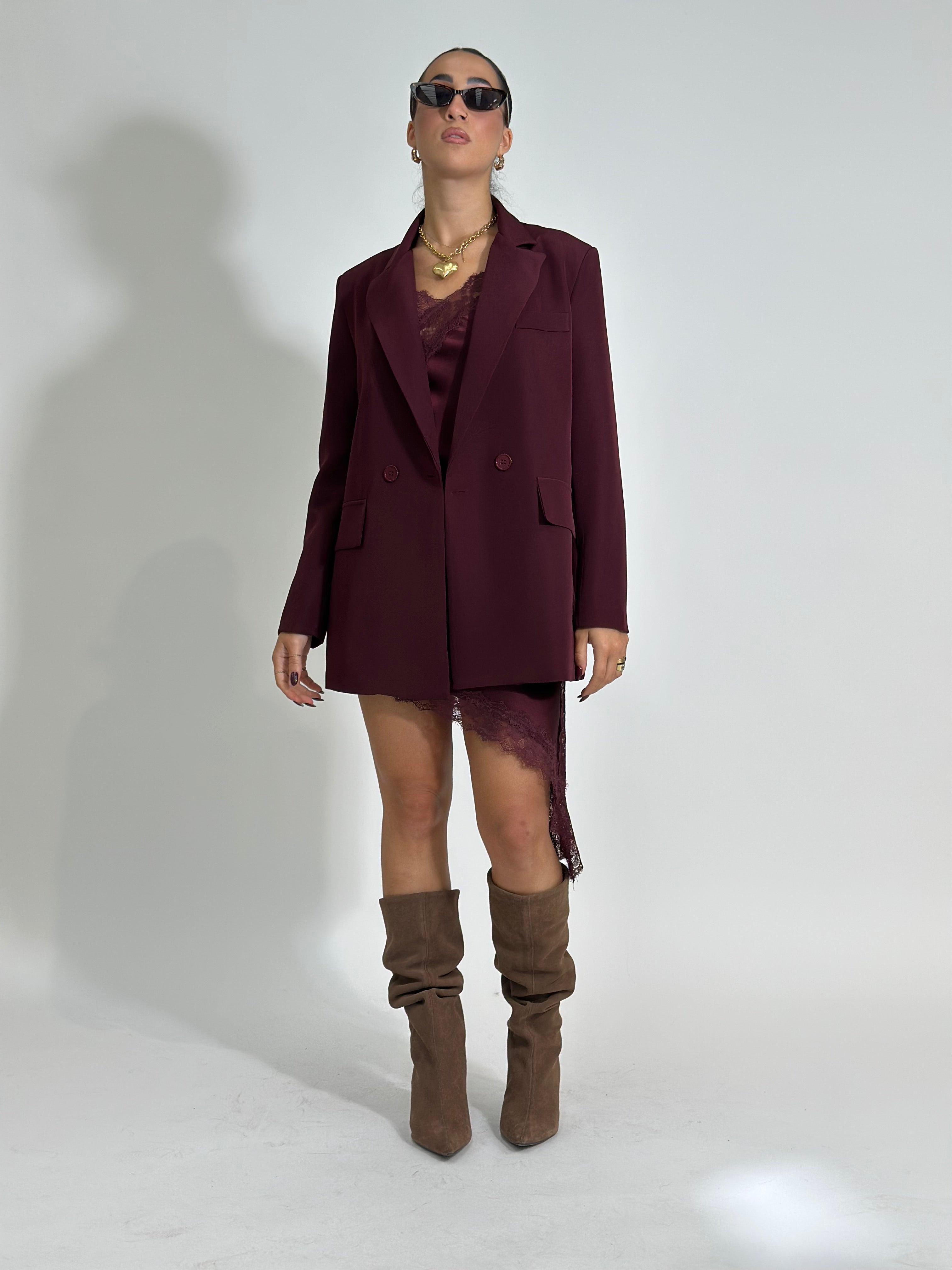 Giacca doppio petto 2412 BURGUNDY