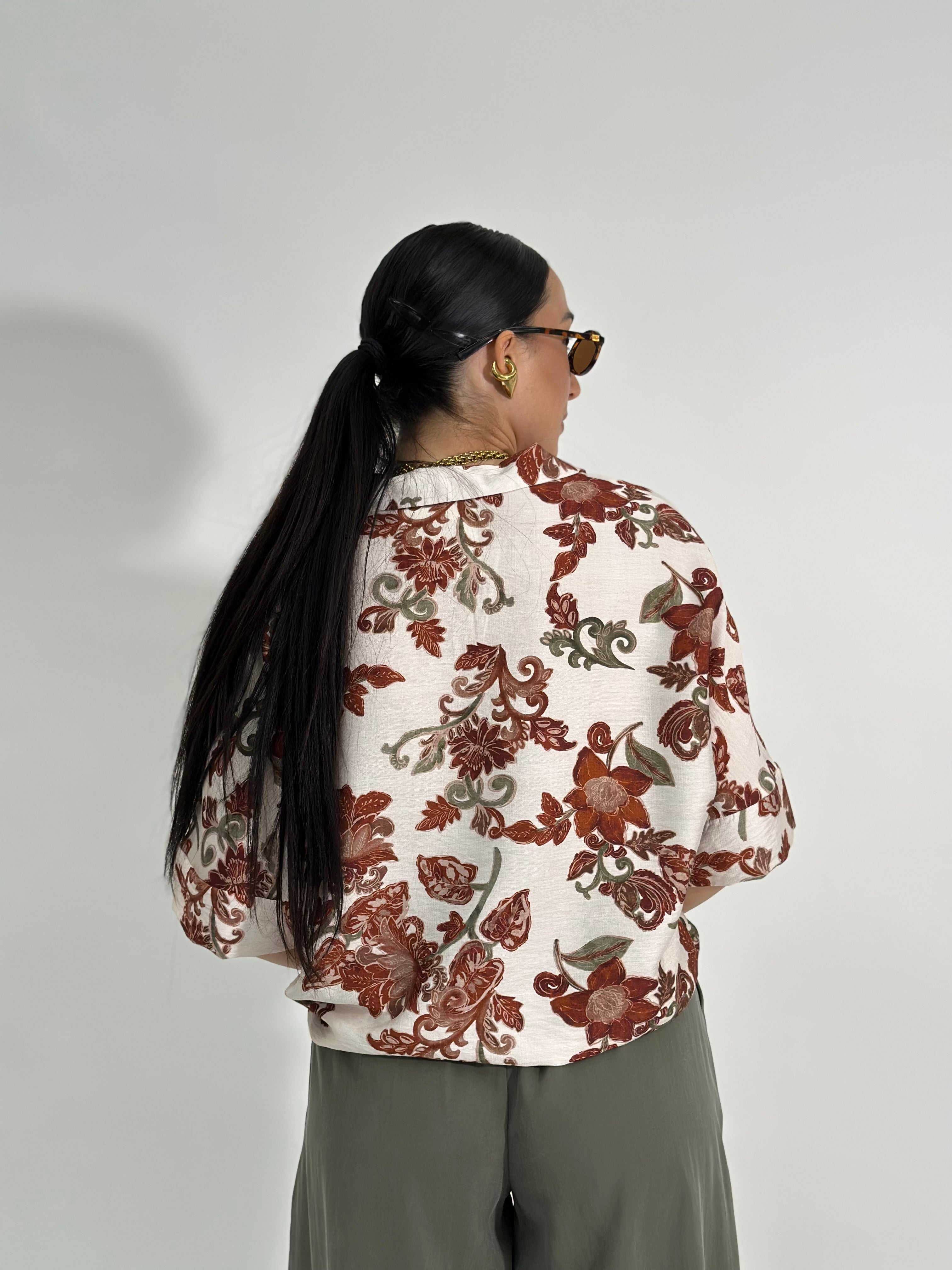 Camicia fiori 5606