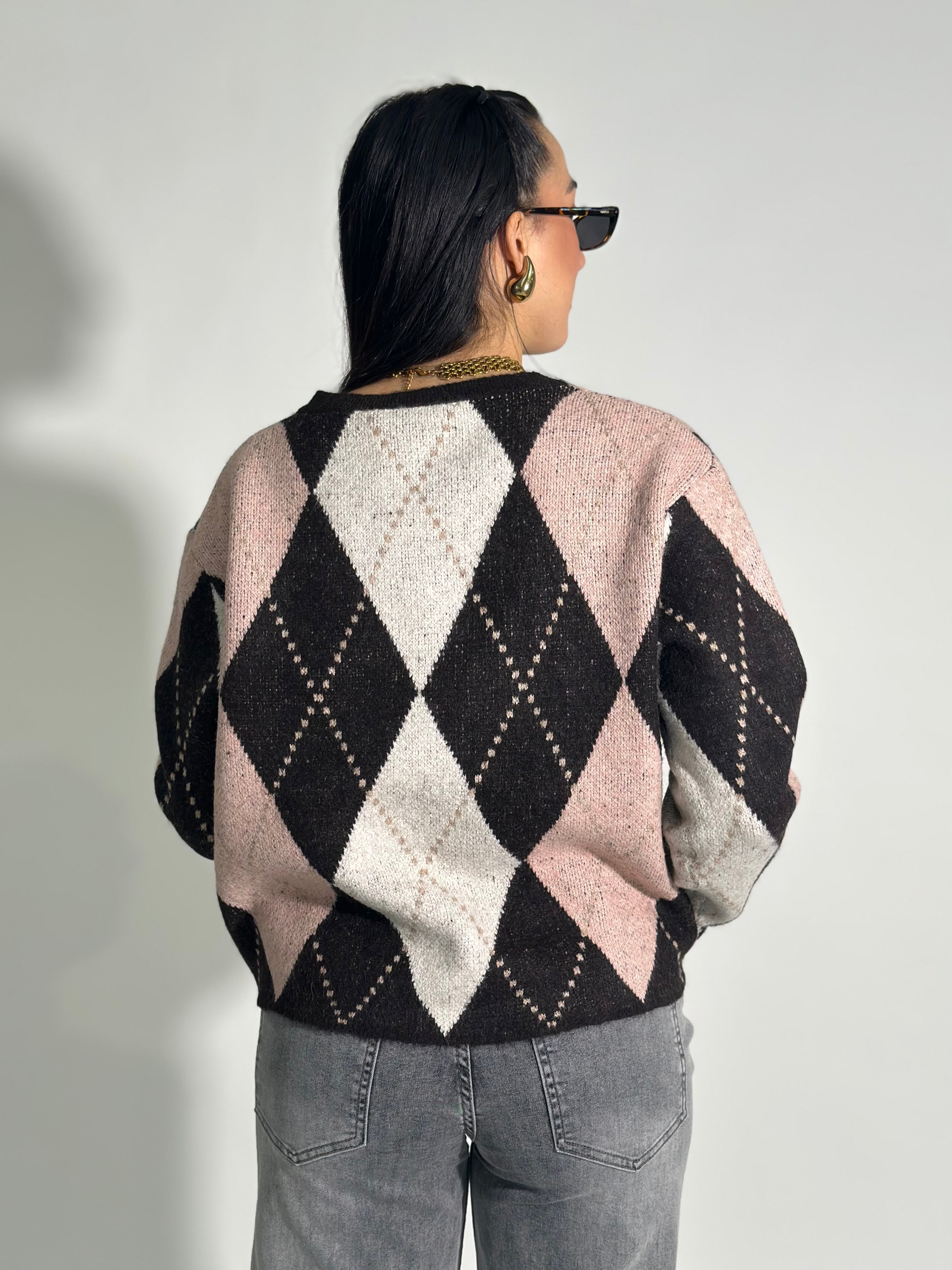 Maglia bottoni rombi 2597