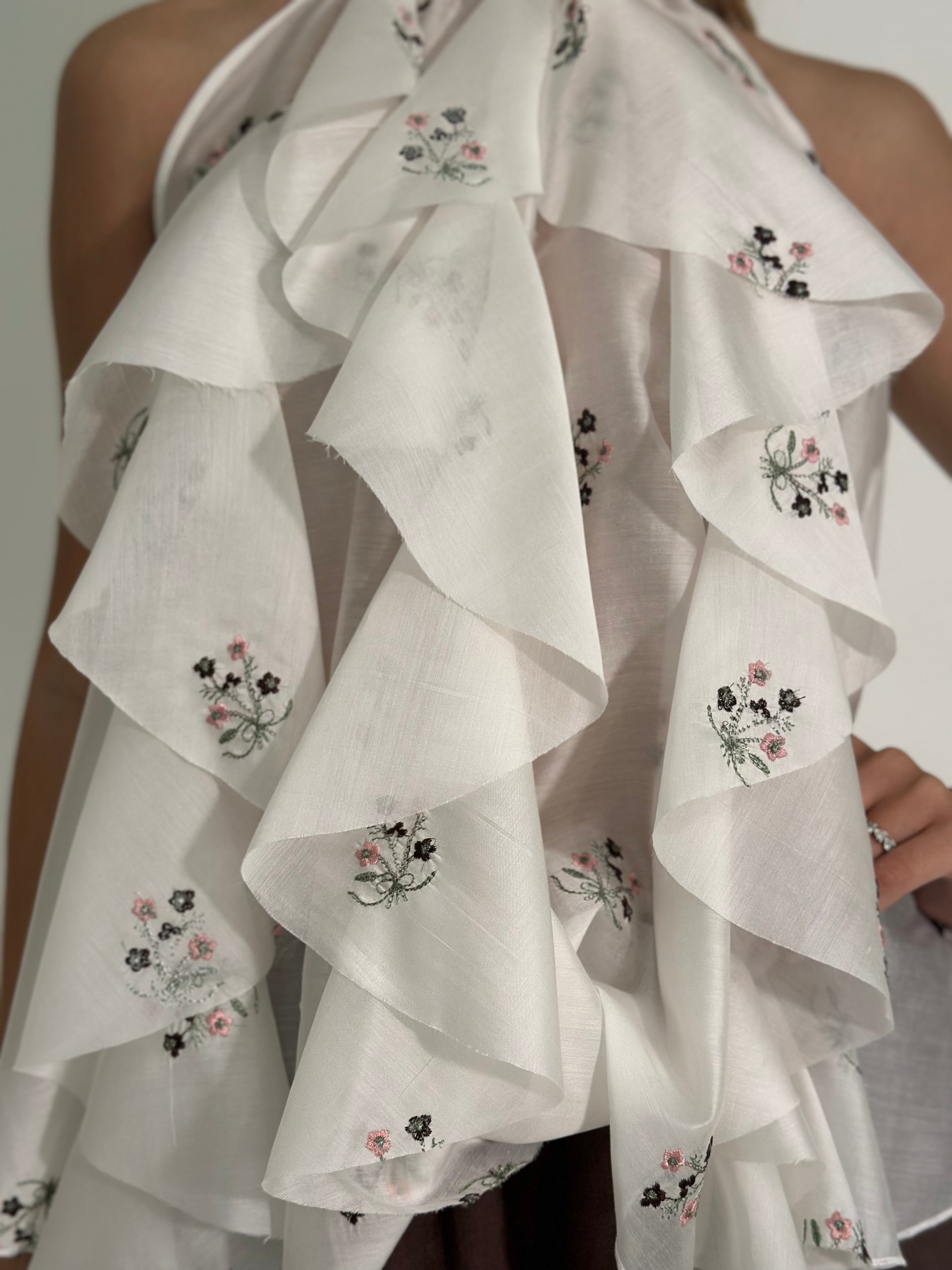 Top rouge ricami 4529 BIANCO