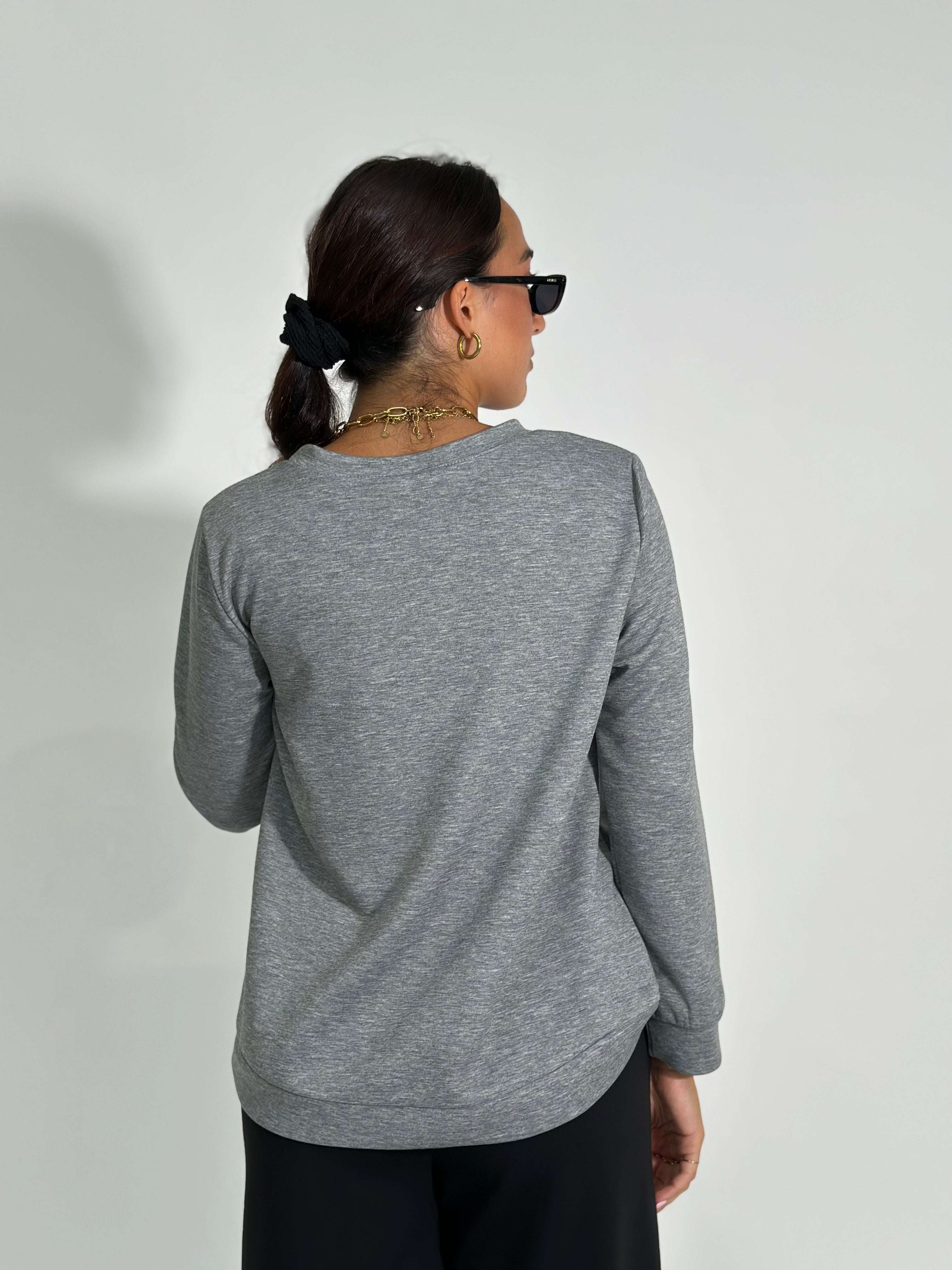 Felpa ciao amore 20842 GRIGIO