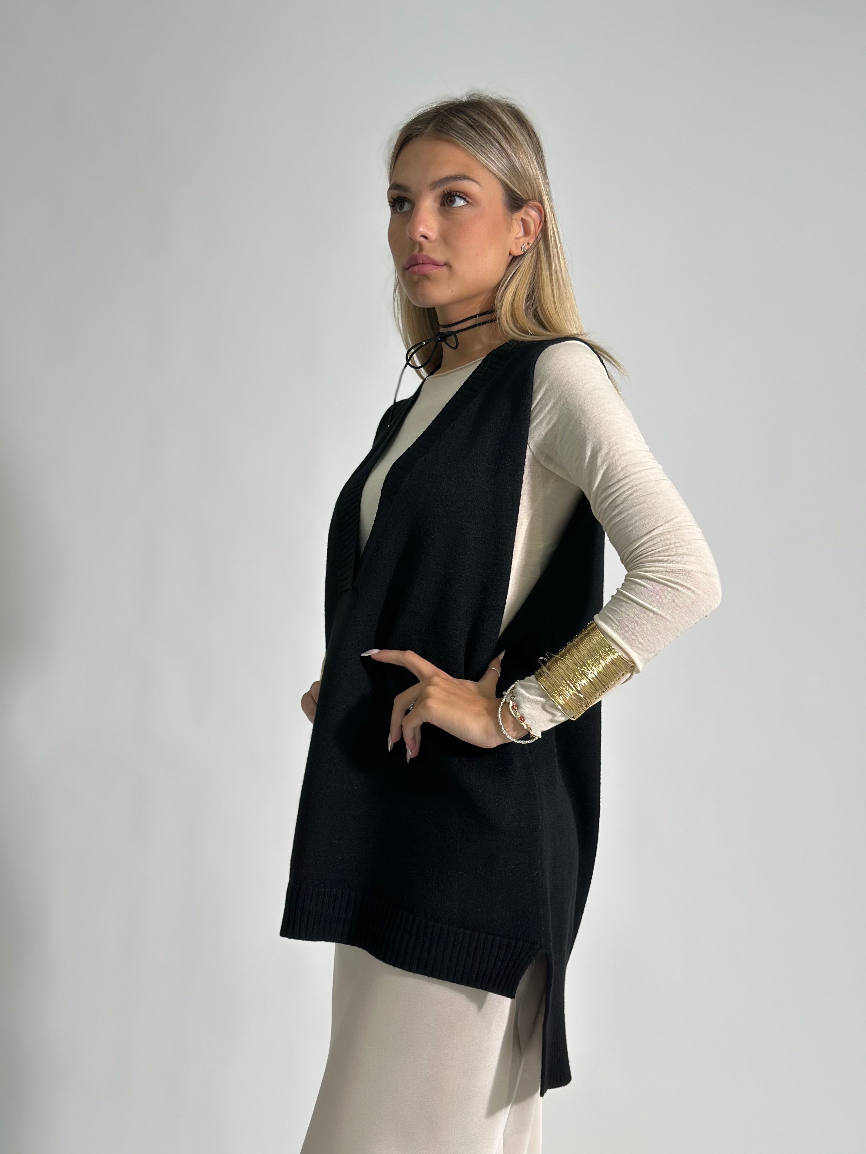 Gilet over 48 NERO