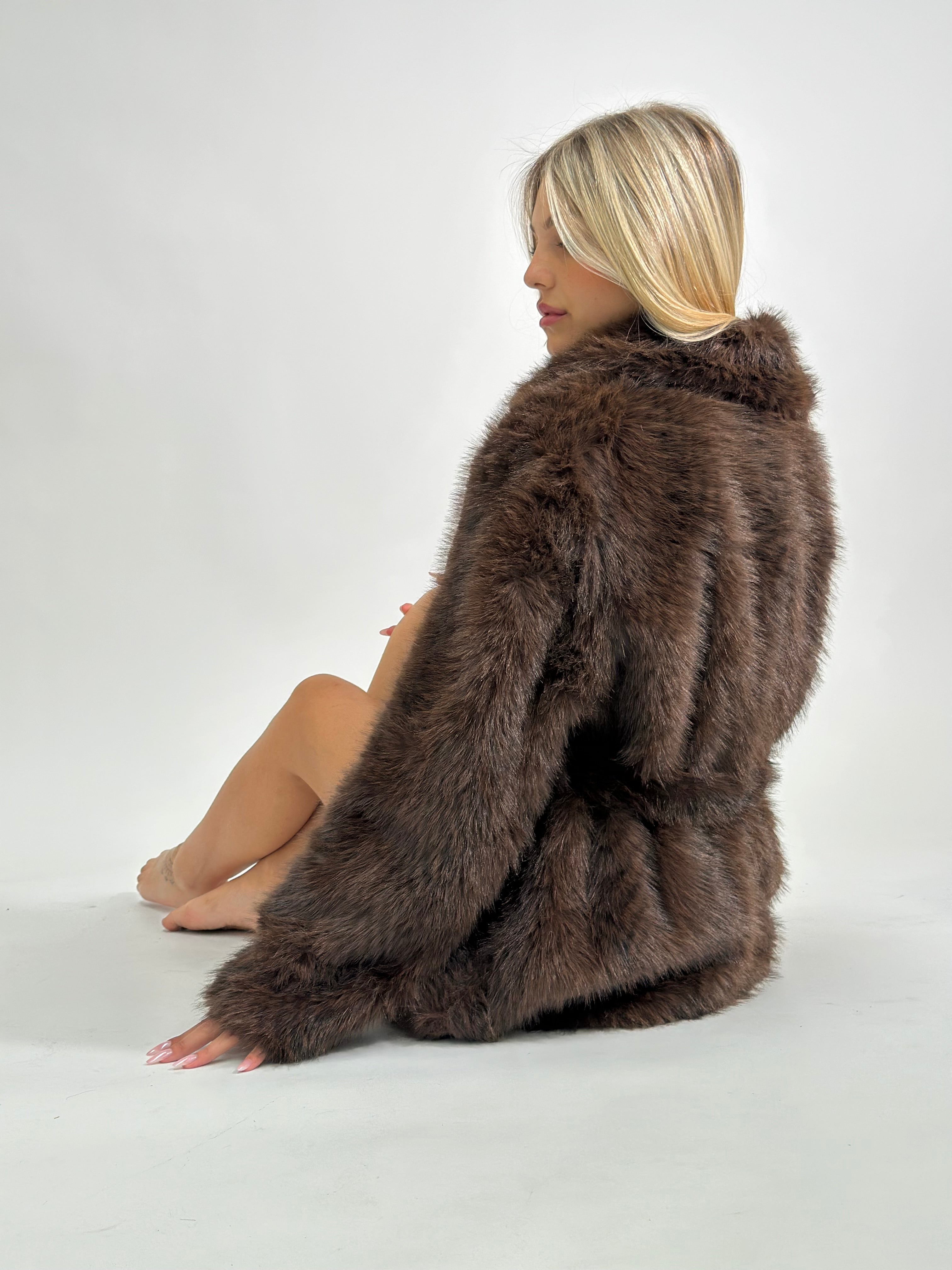 Pelliccia Y0231 BROWN