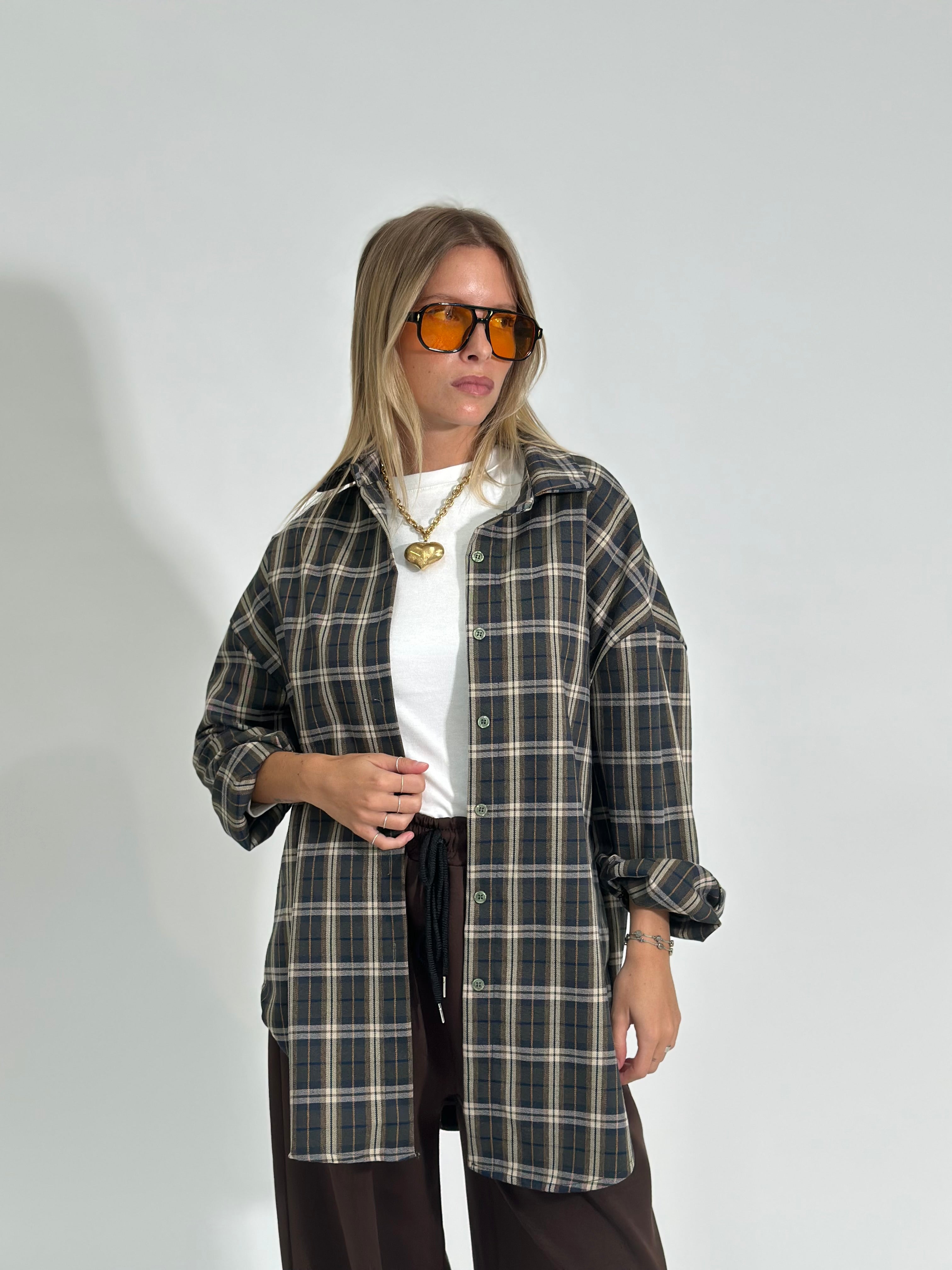 Camicia check 4898 VERDE