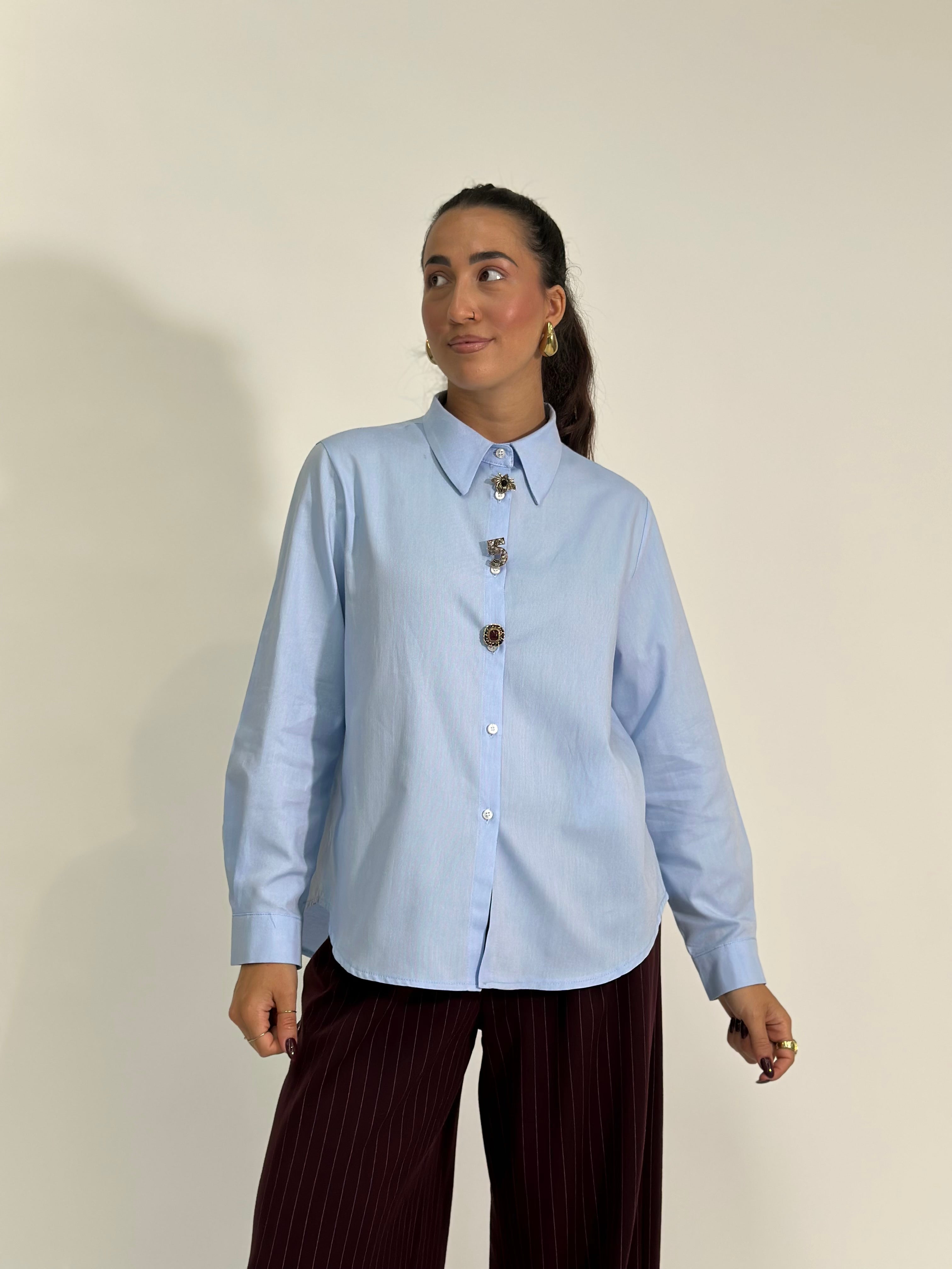 Camicia oxford 27595 AZZURRO
