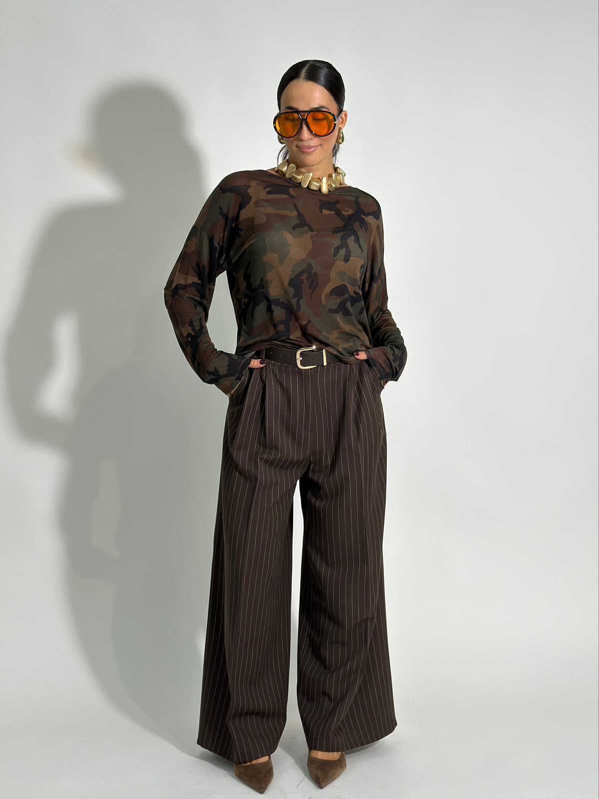 Light cashmere over CAMOUFLAGE