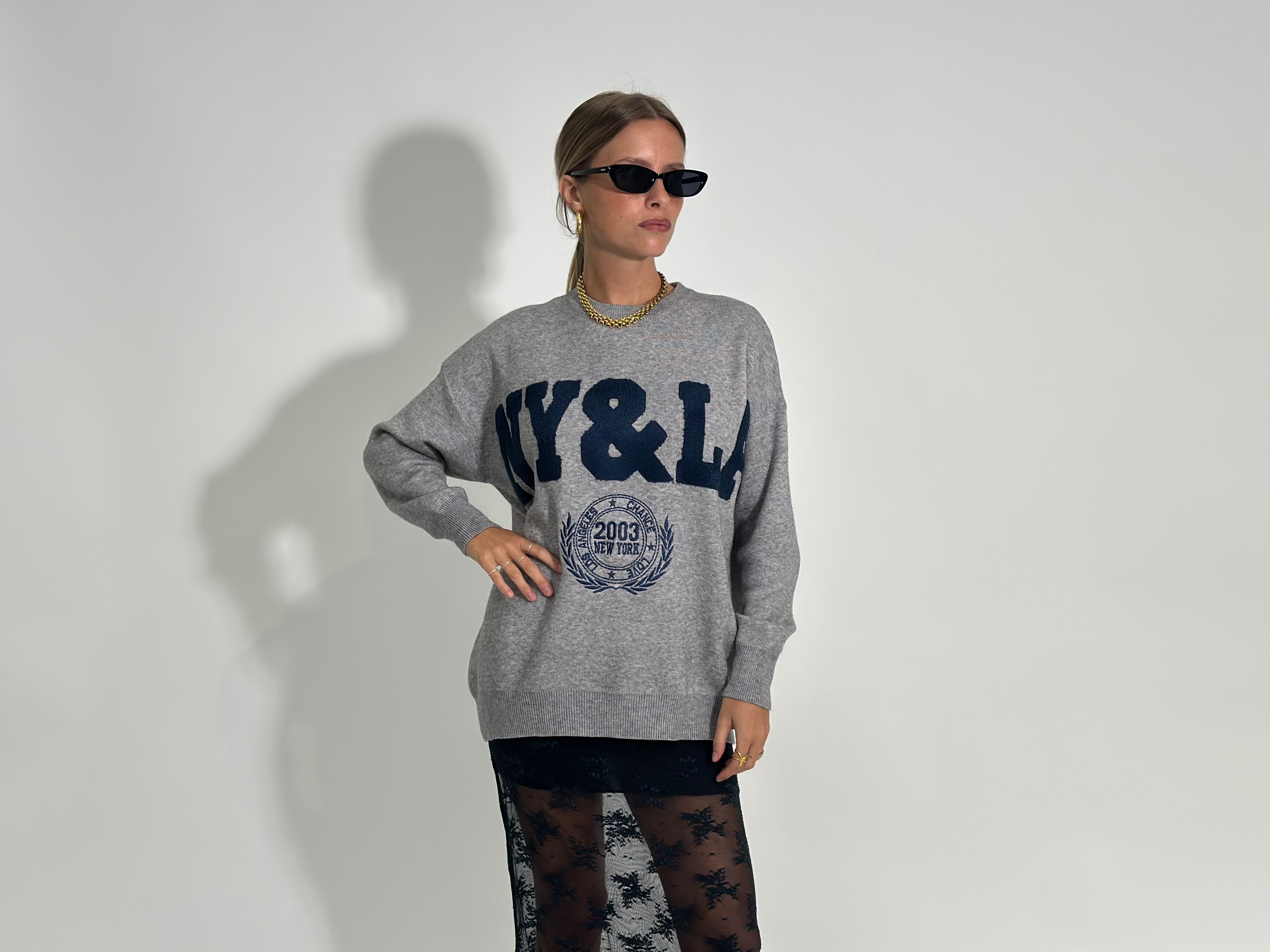 Maglia NY S11127 GRIGIO