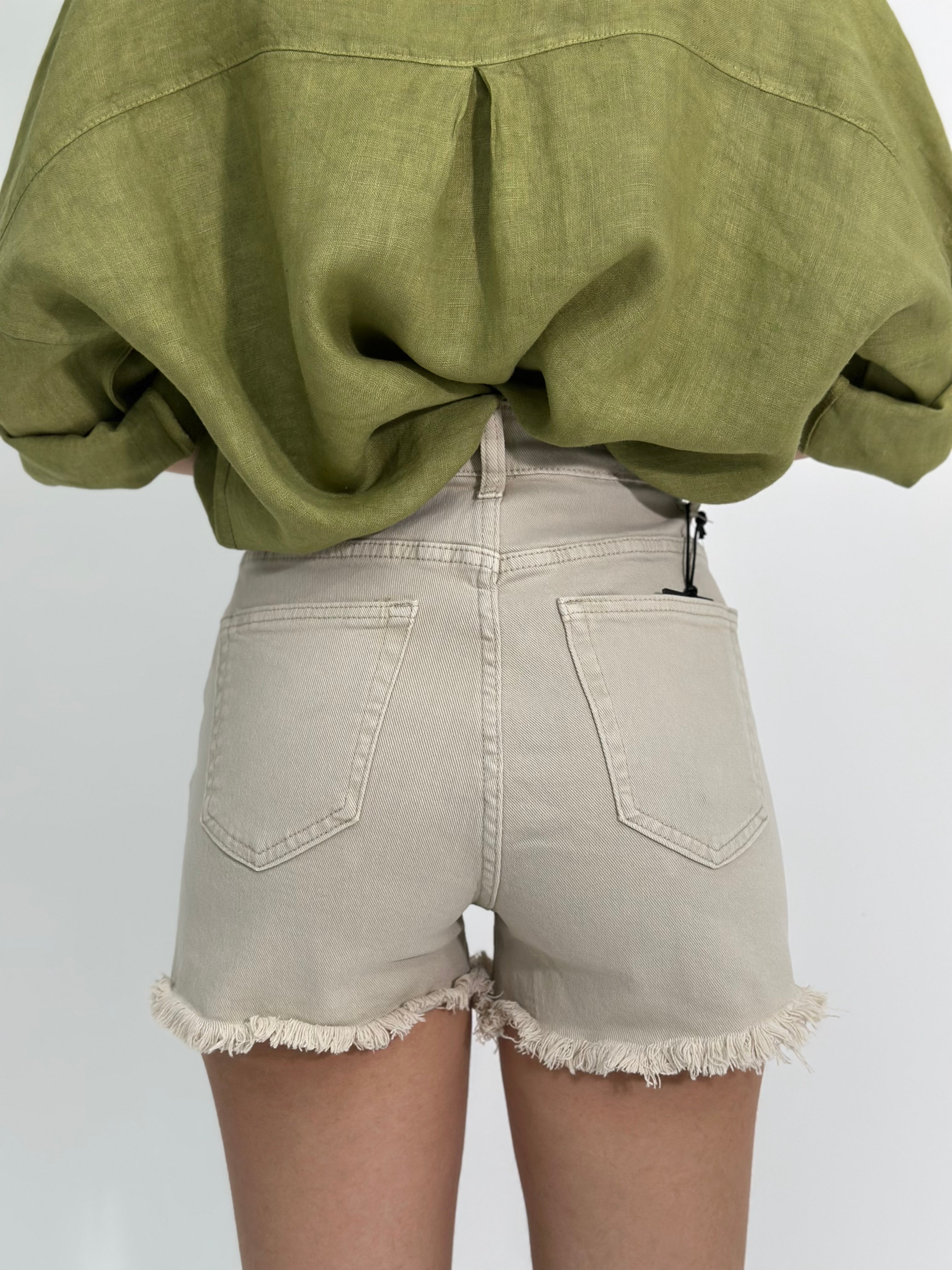 Pantaloncino Denim-ECRU' 5218