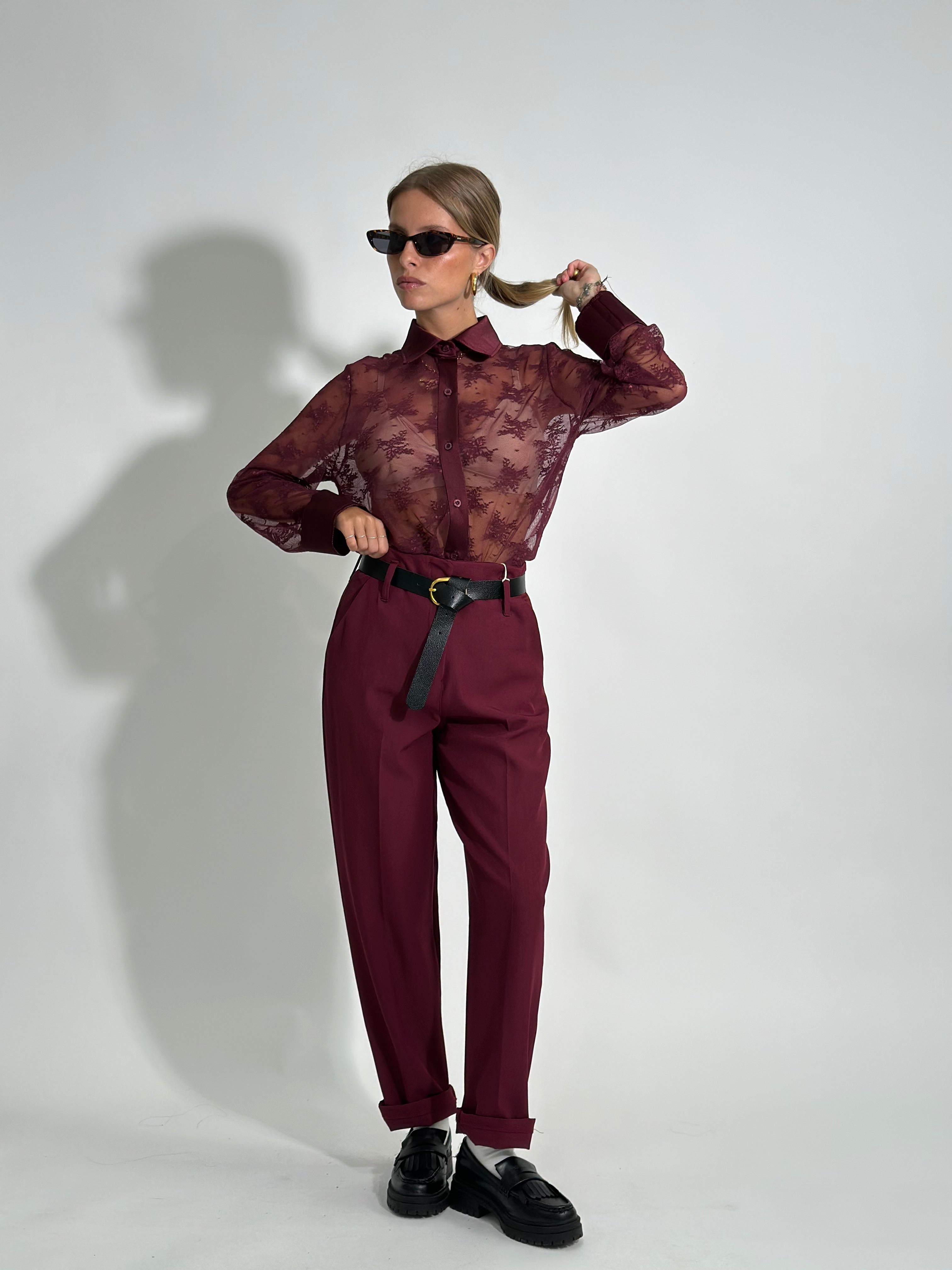 Pantalone cintura 18185 BORDO'