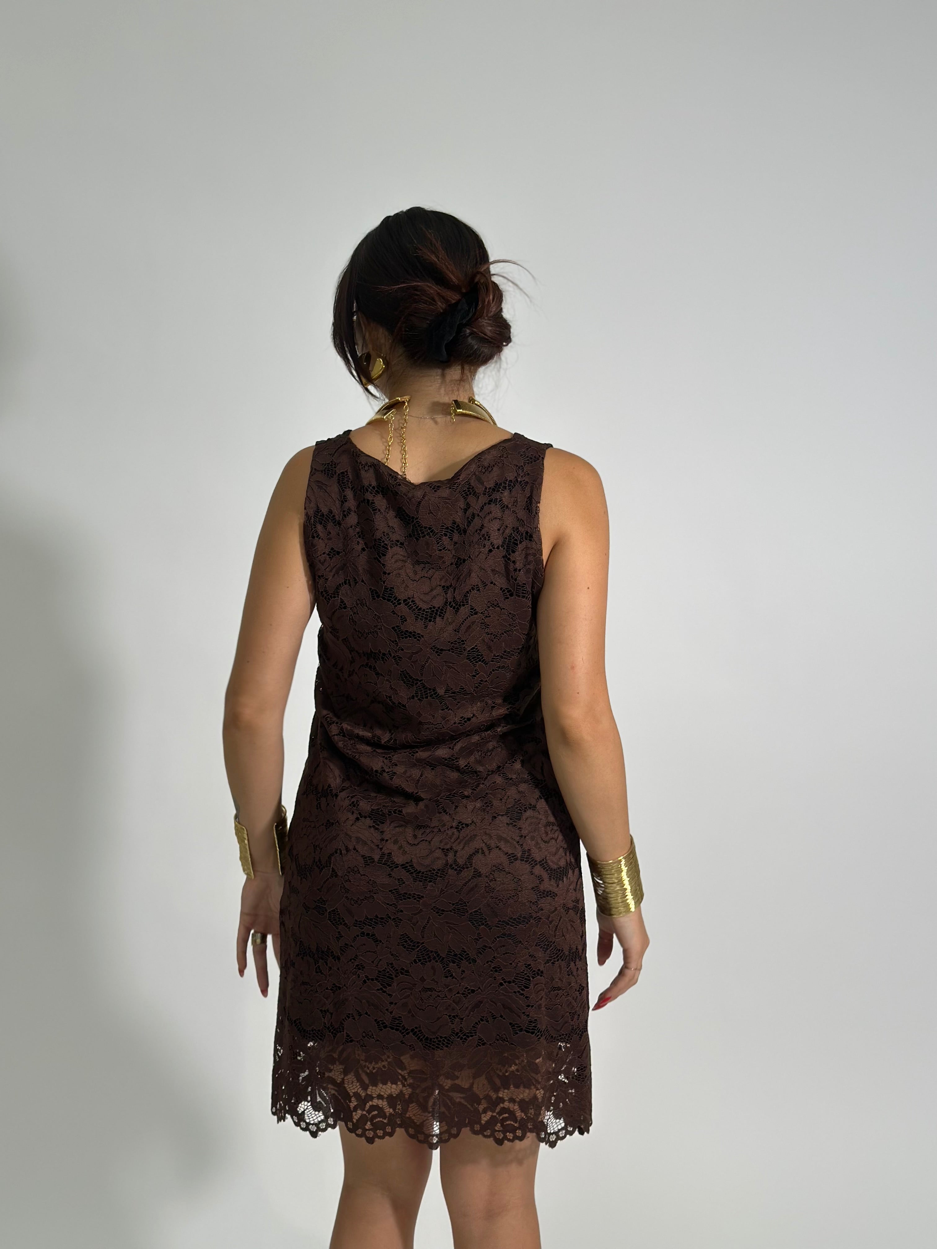 Abito pizzo 55638 BROWN