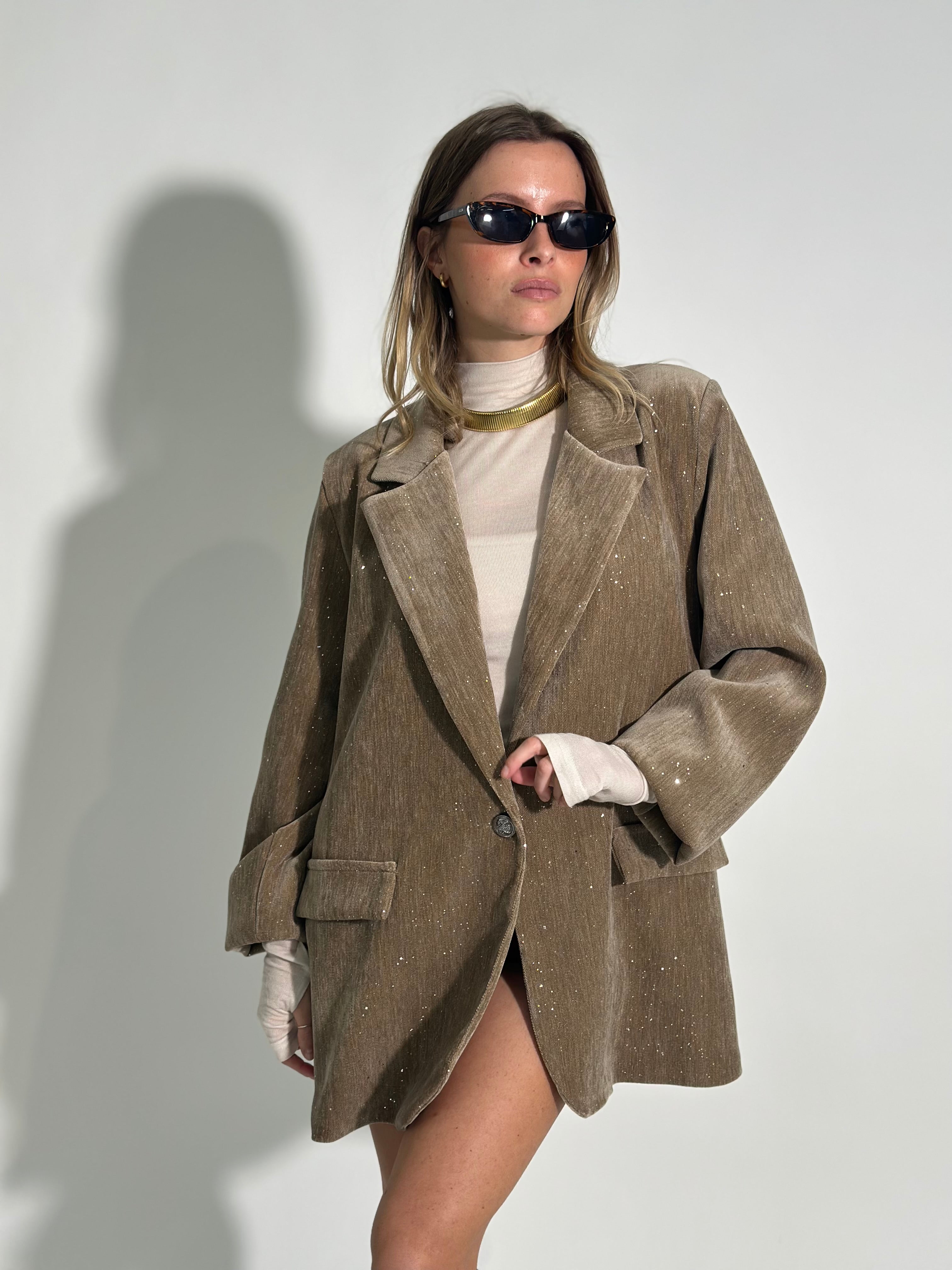 Giacca velluto brillantino A7006