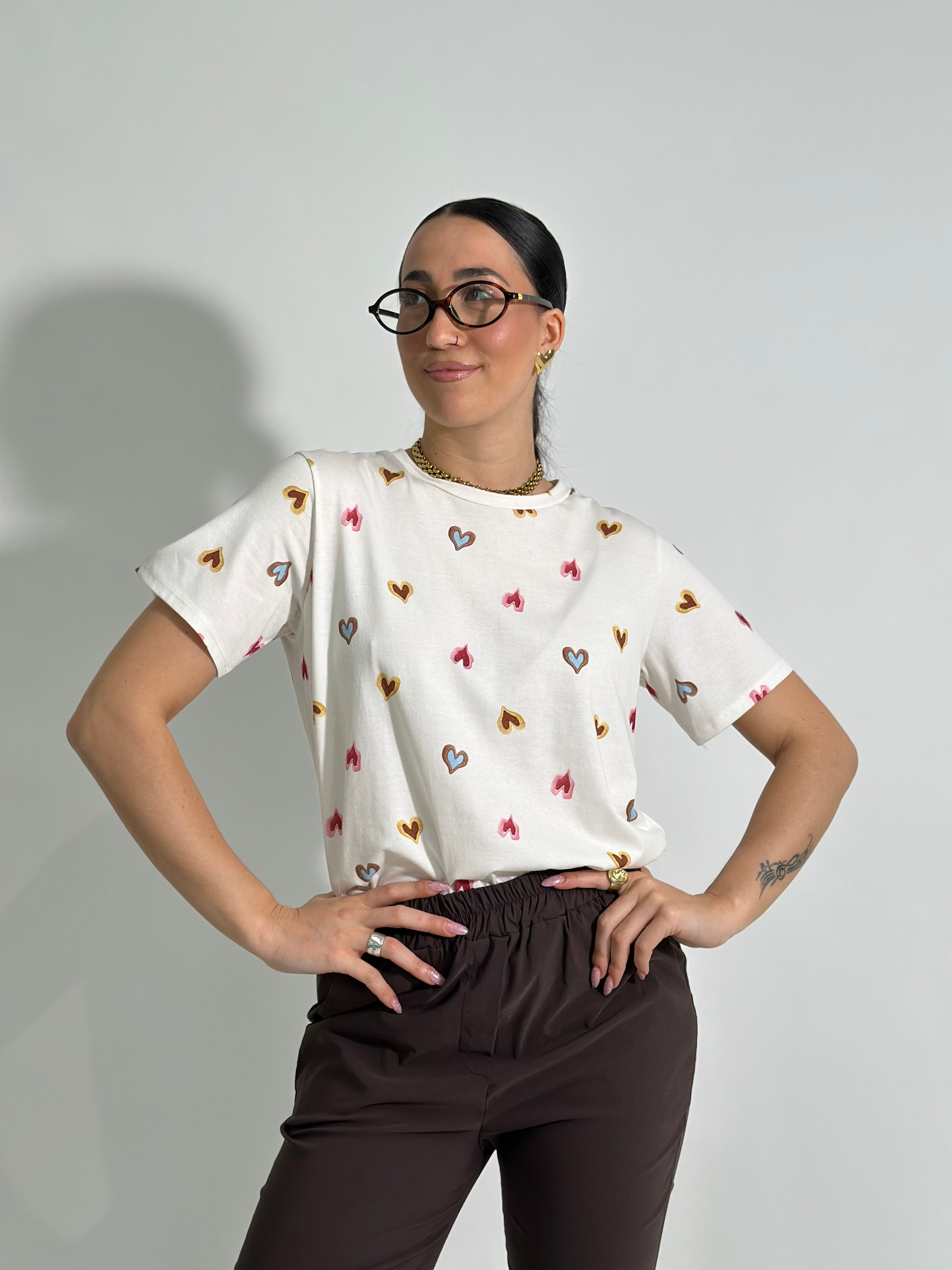 T-shirt cuori 5018