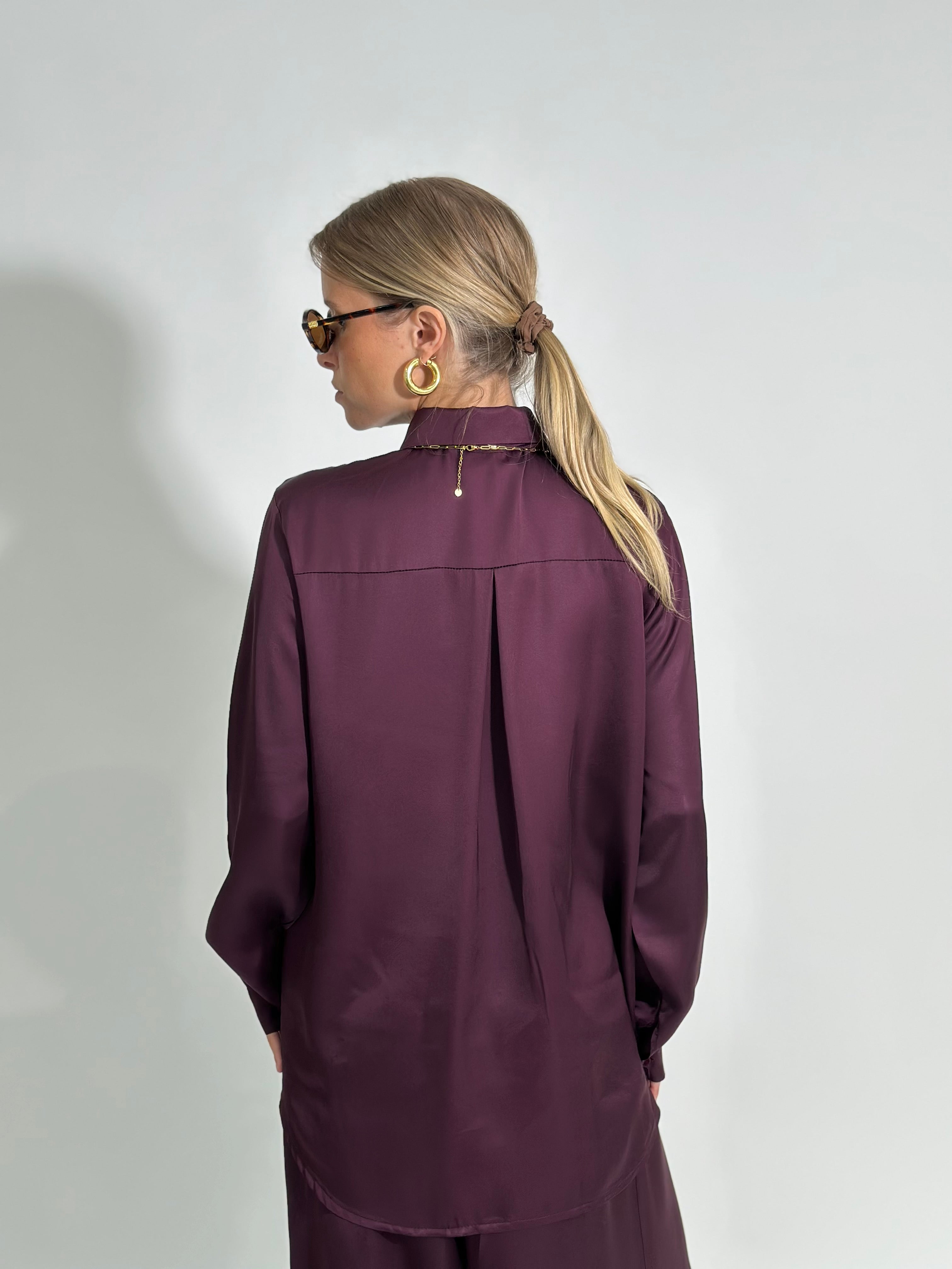 Camicia fluida 1081 BORDO'