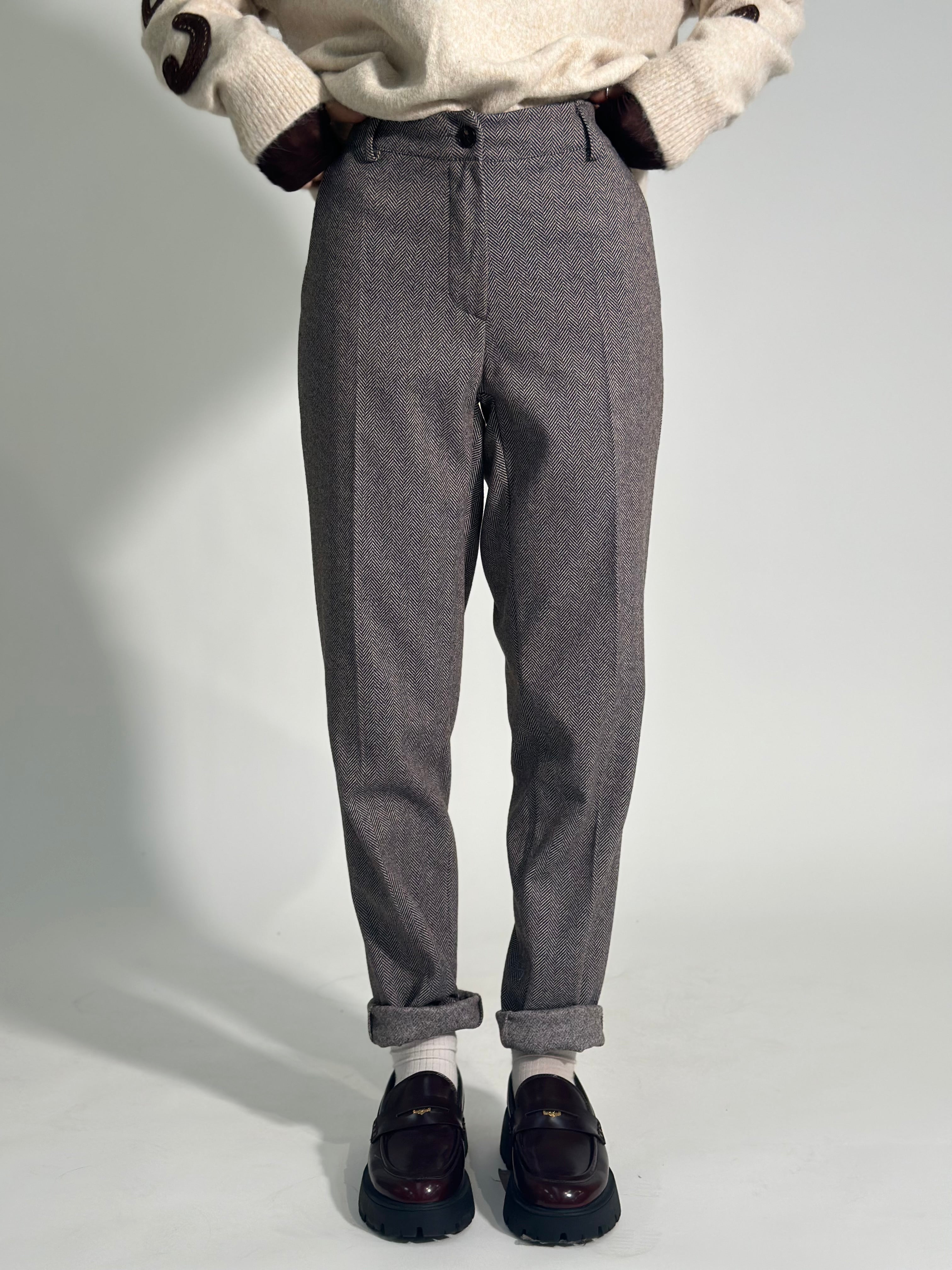 Pantalone spigato comfort 21671