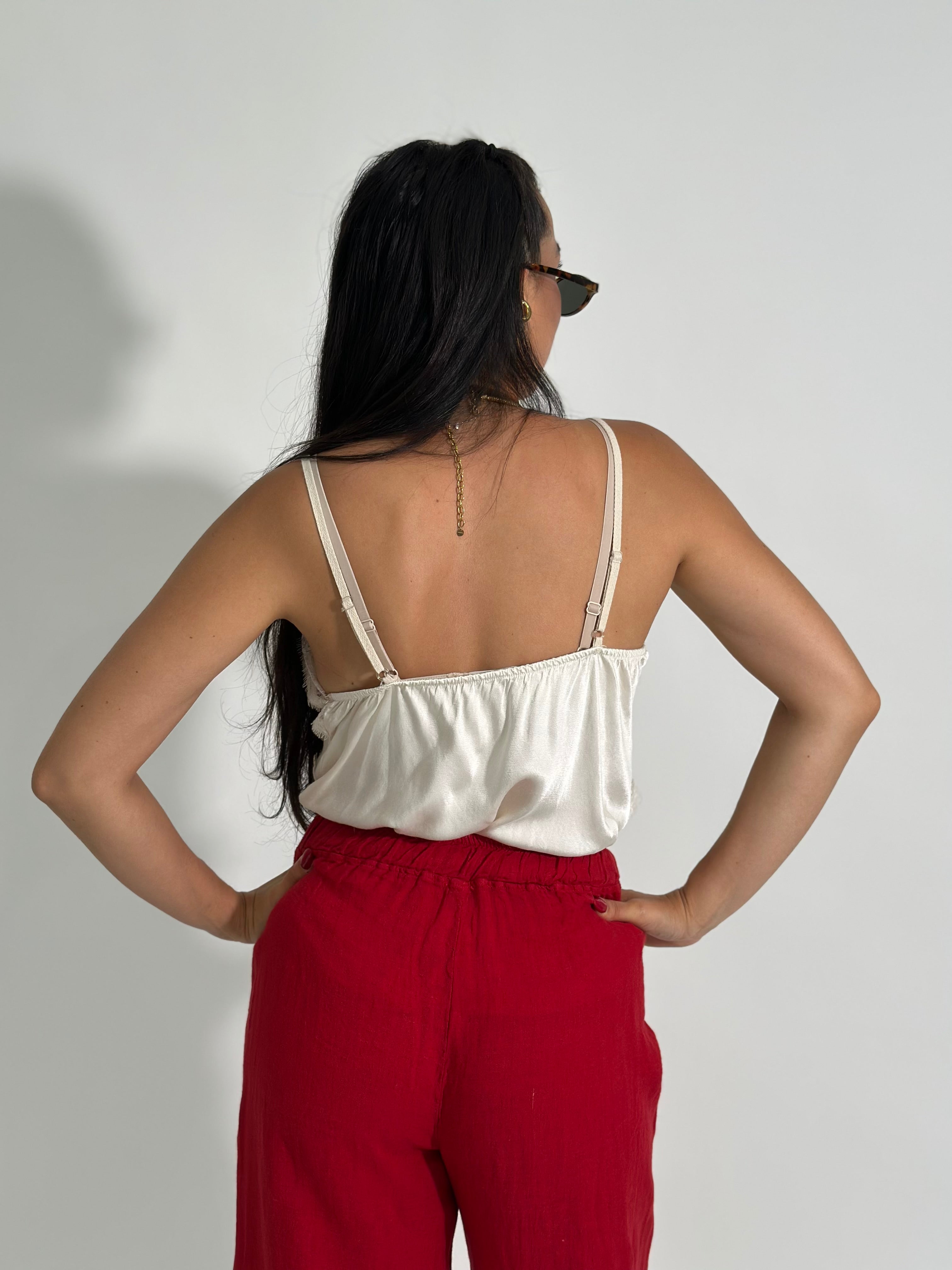Top satin pizzo 80228