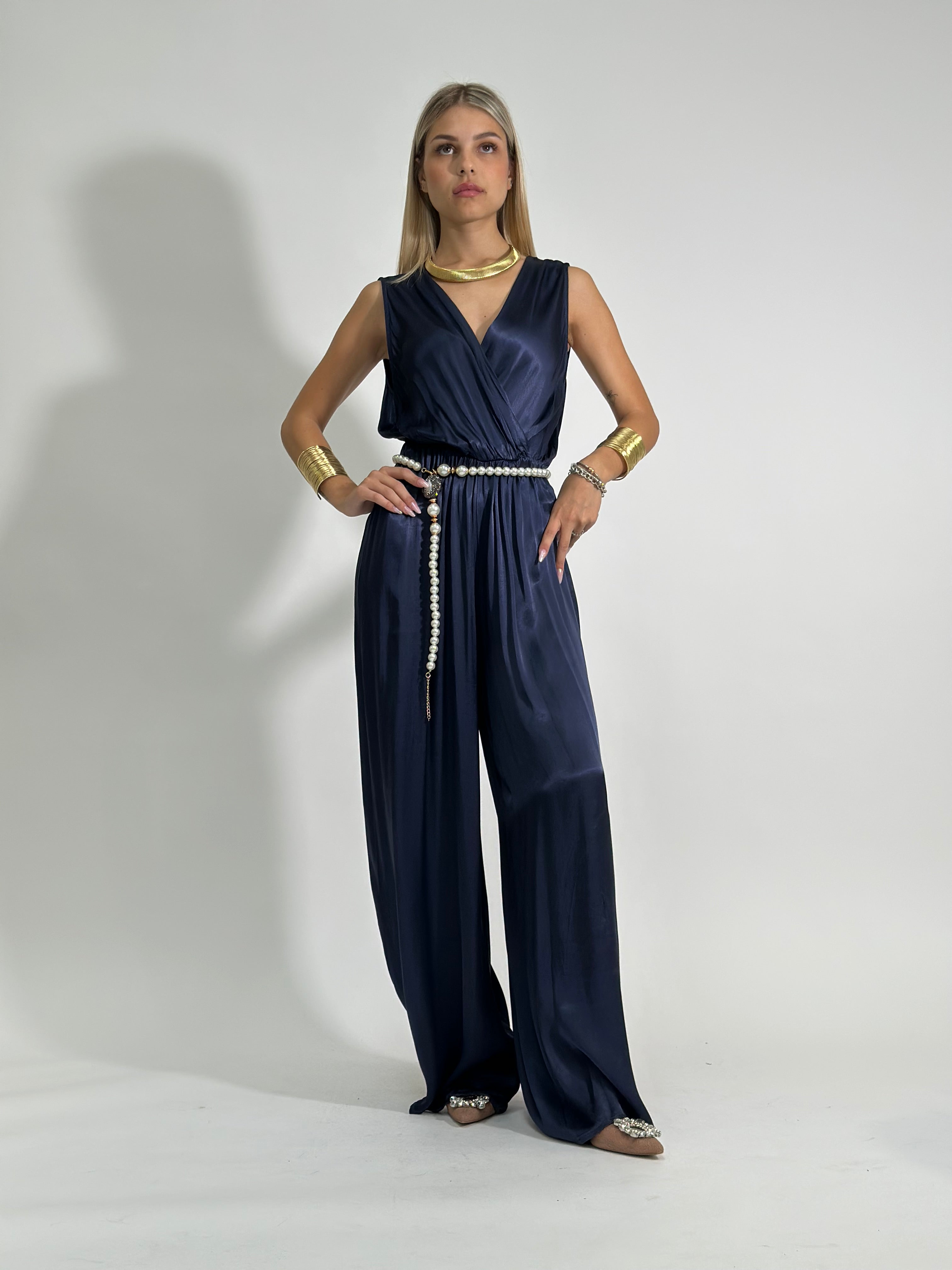 Tuta satin 6508 BLU