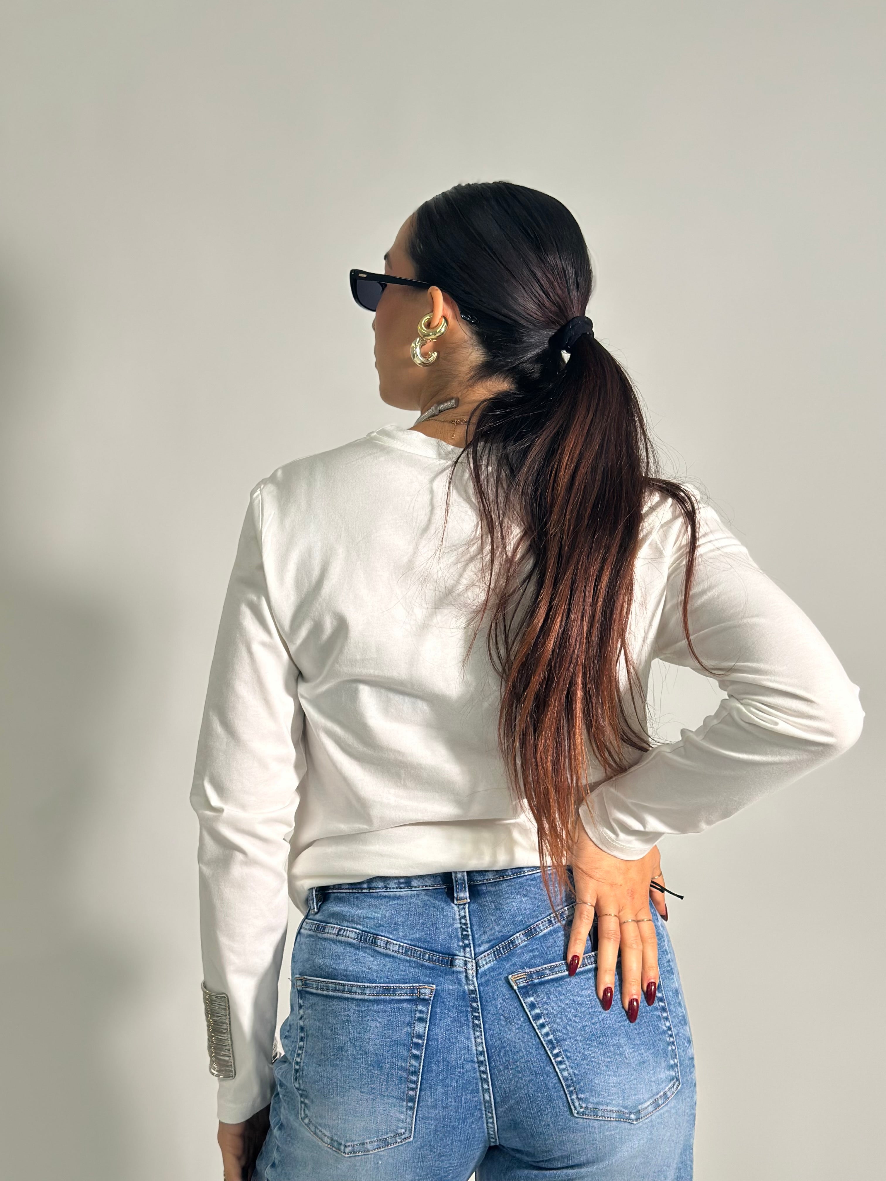 Maglia Girocollo Lumina L8157 PANNA