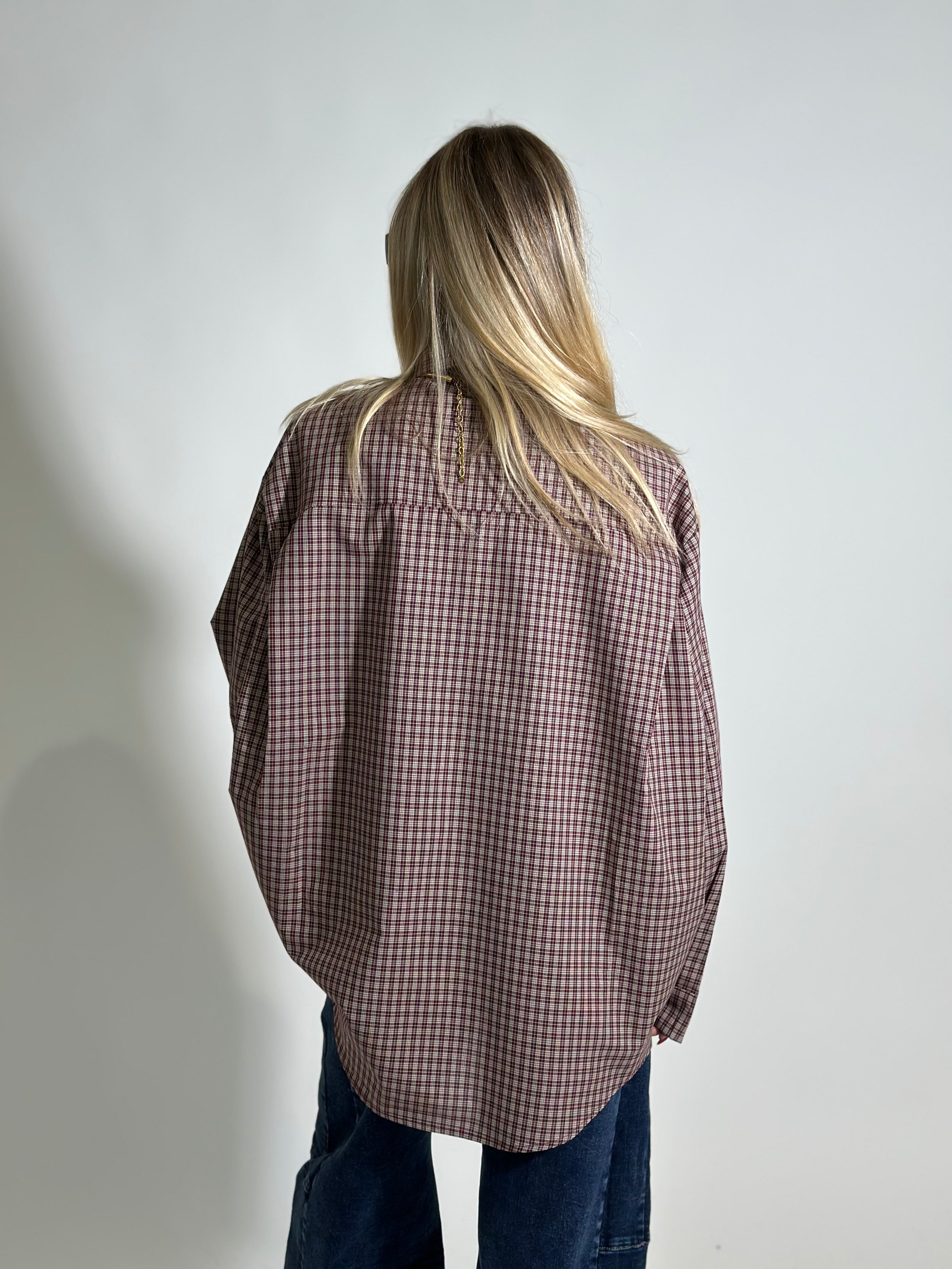 Camicia quadri 19109 BURGUNDY