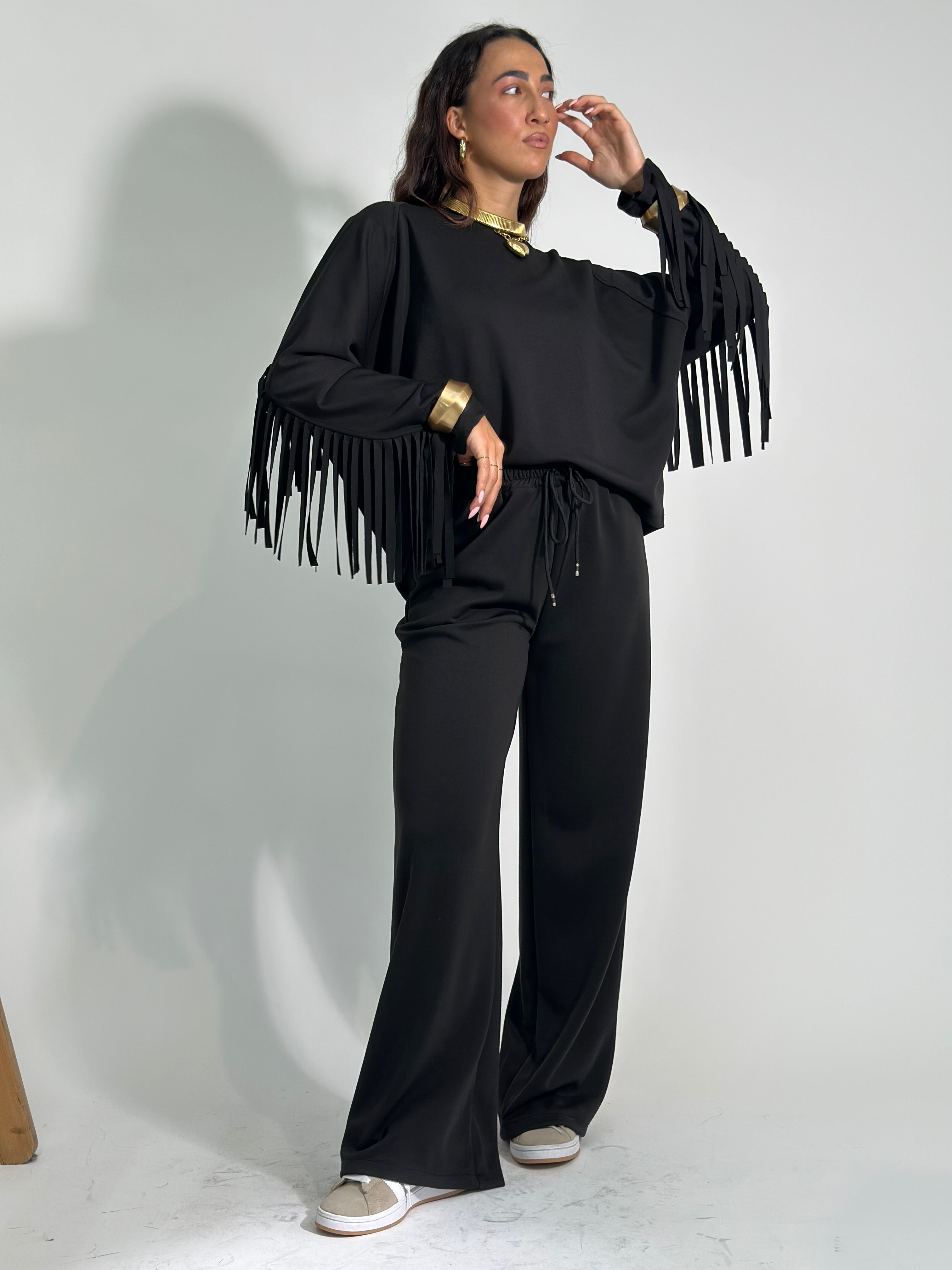 Completo frange 11792 NERO