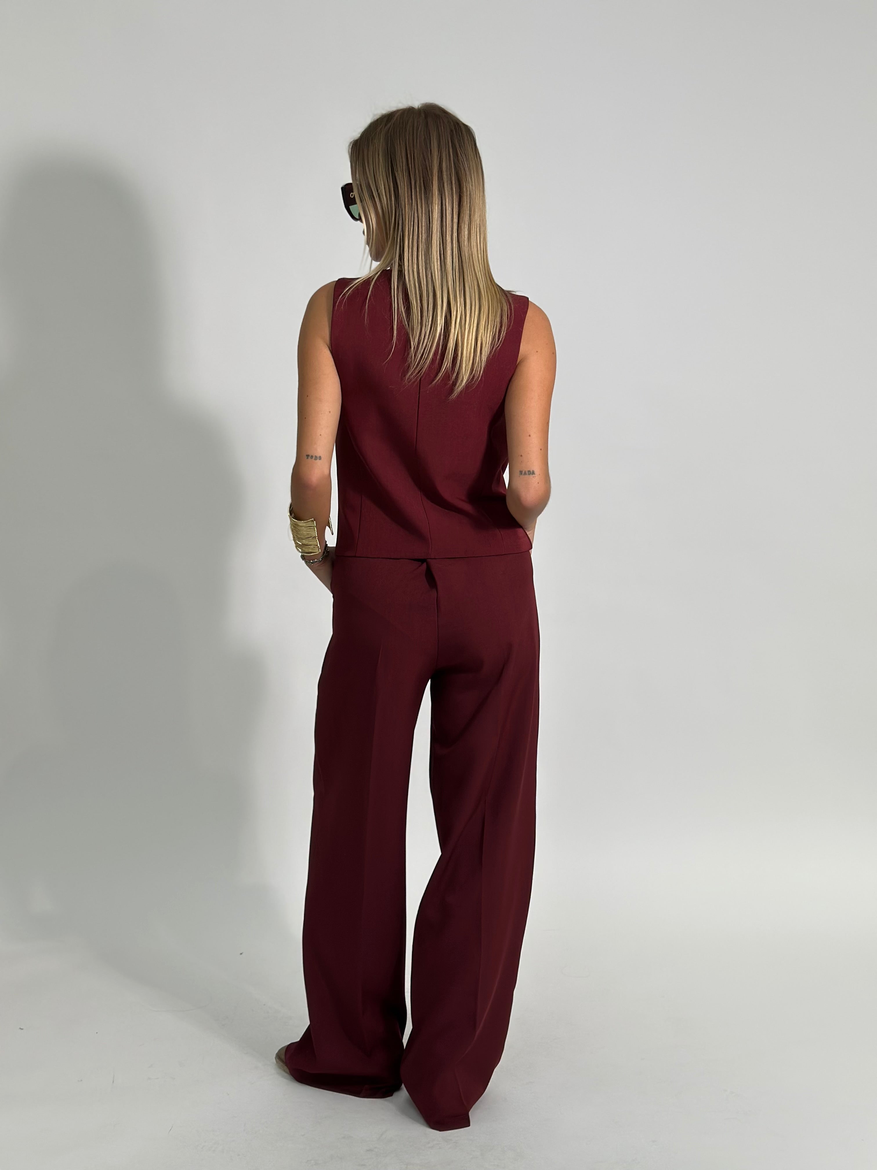 Completo gilet 231280 BURGUNDY