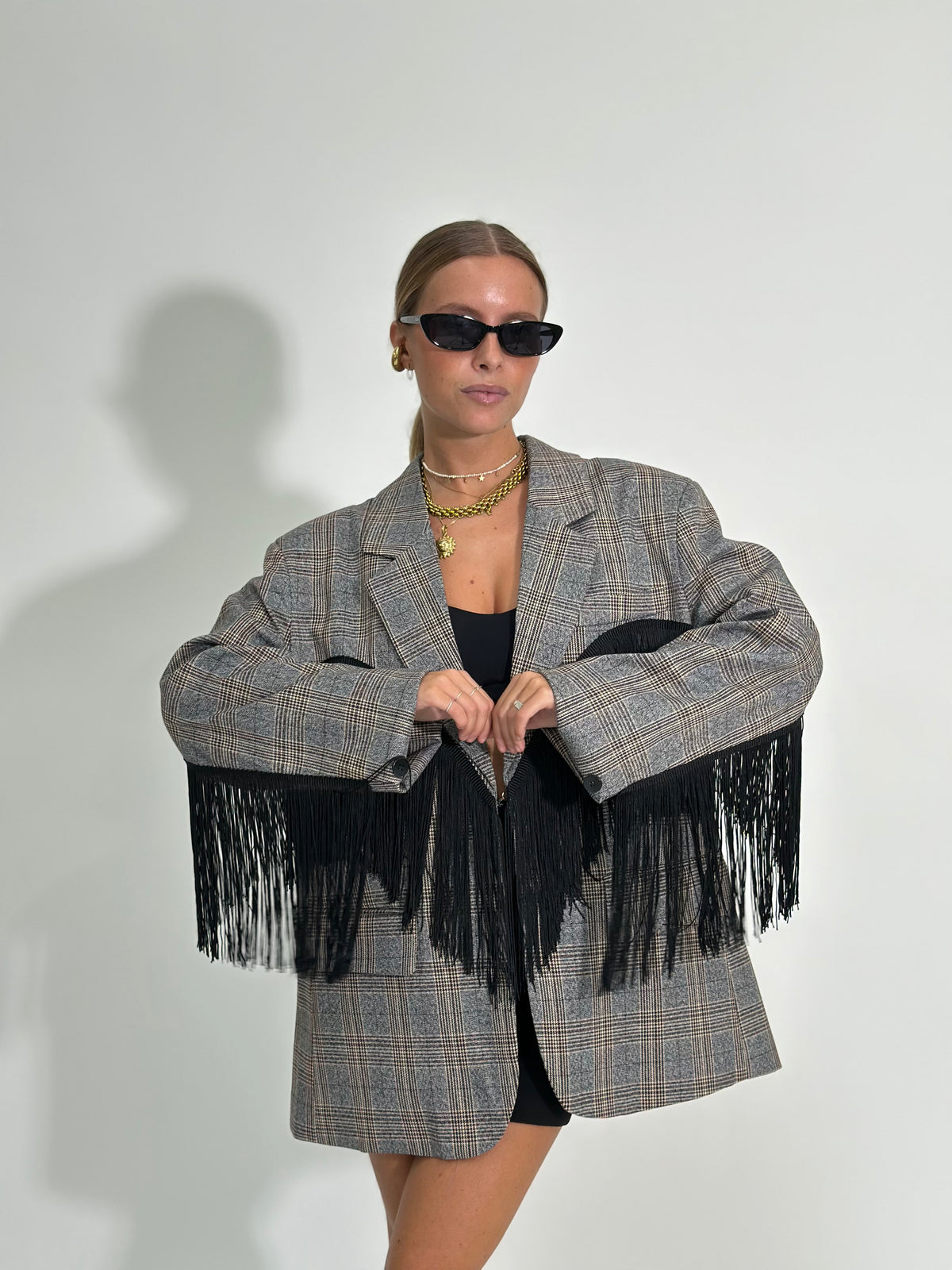 Giacca virale tartan Lumina 5936 GRIGIO