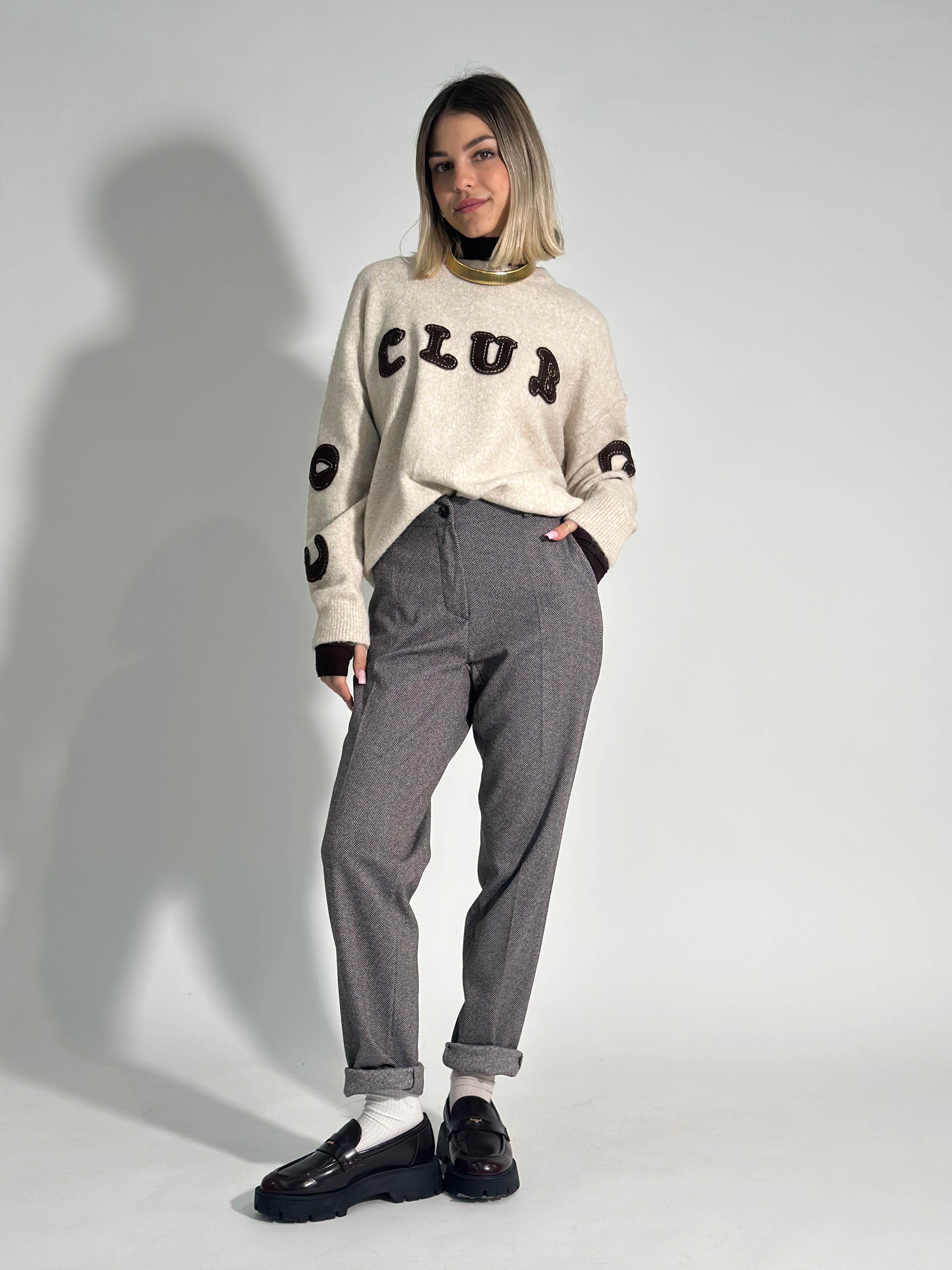 Pantalone spigato comfort 21671