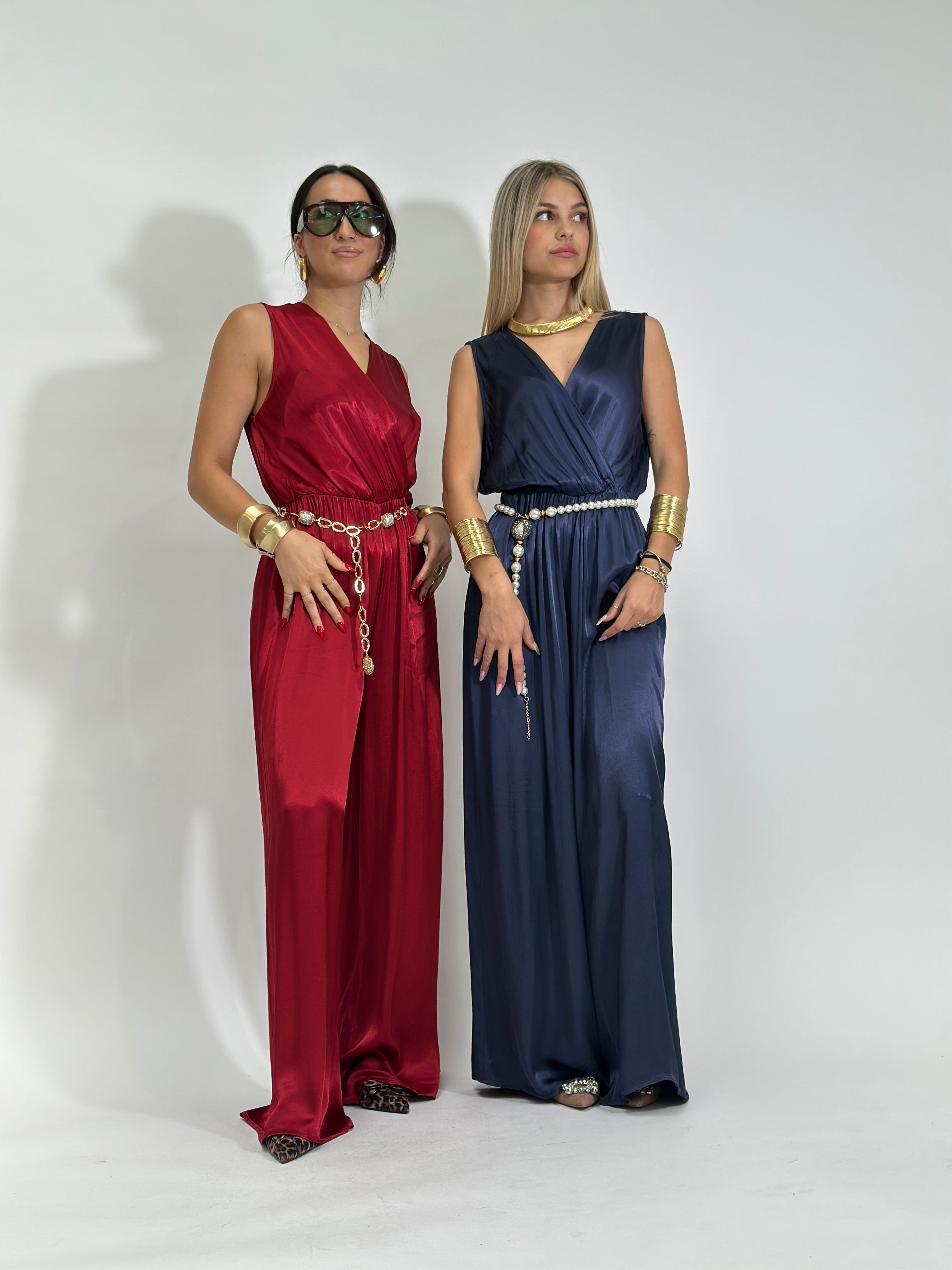 Tuta satin 6508 BLU