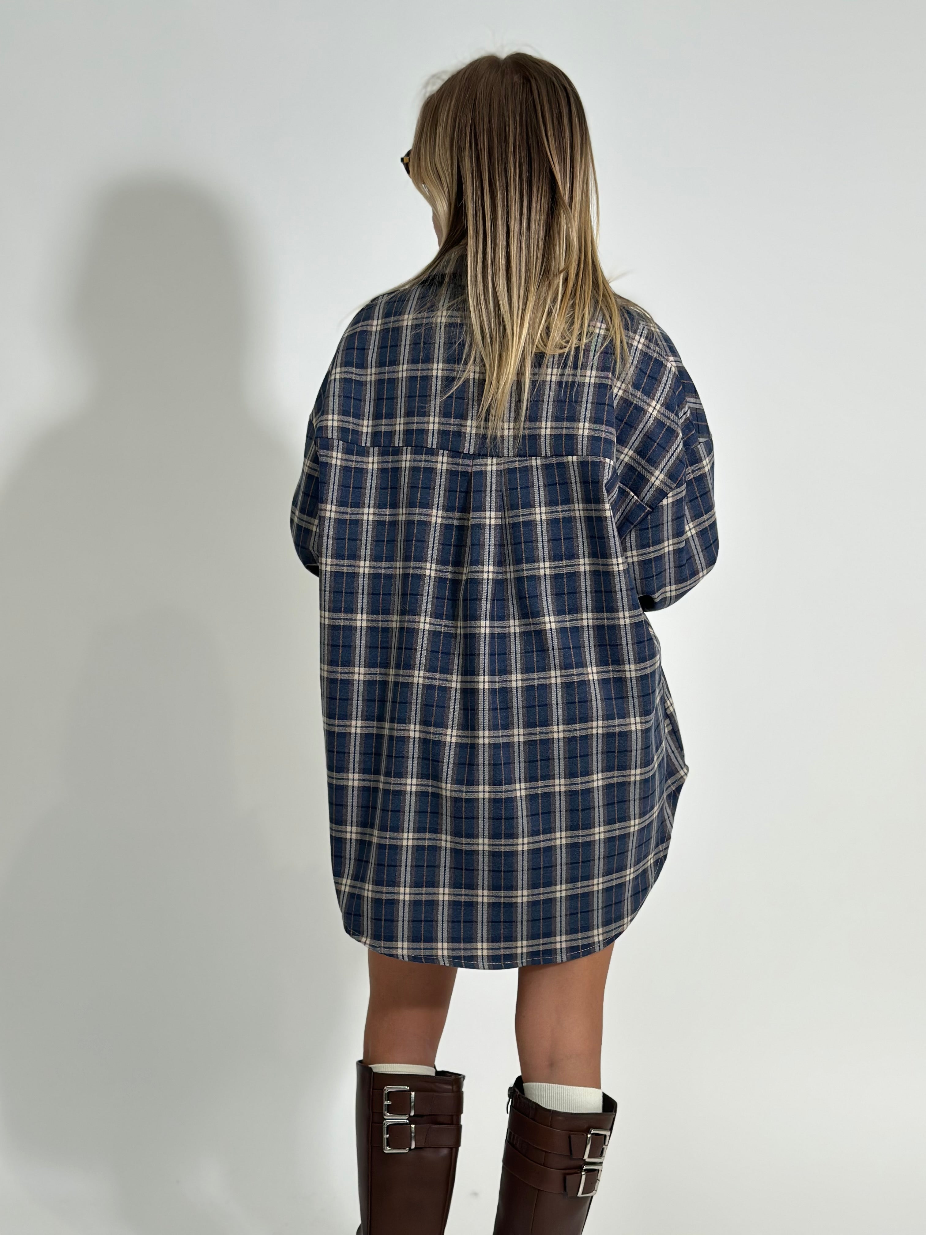 Camicia check 4898 BLU
