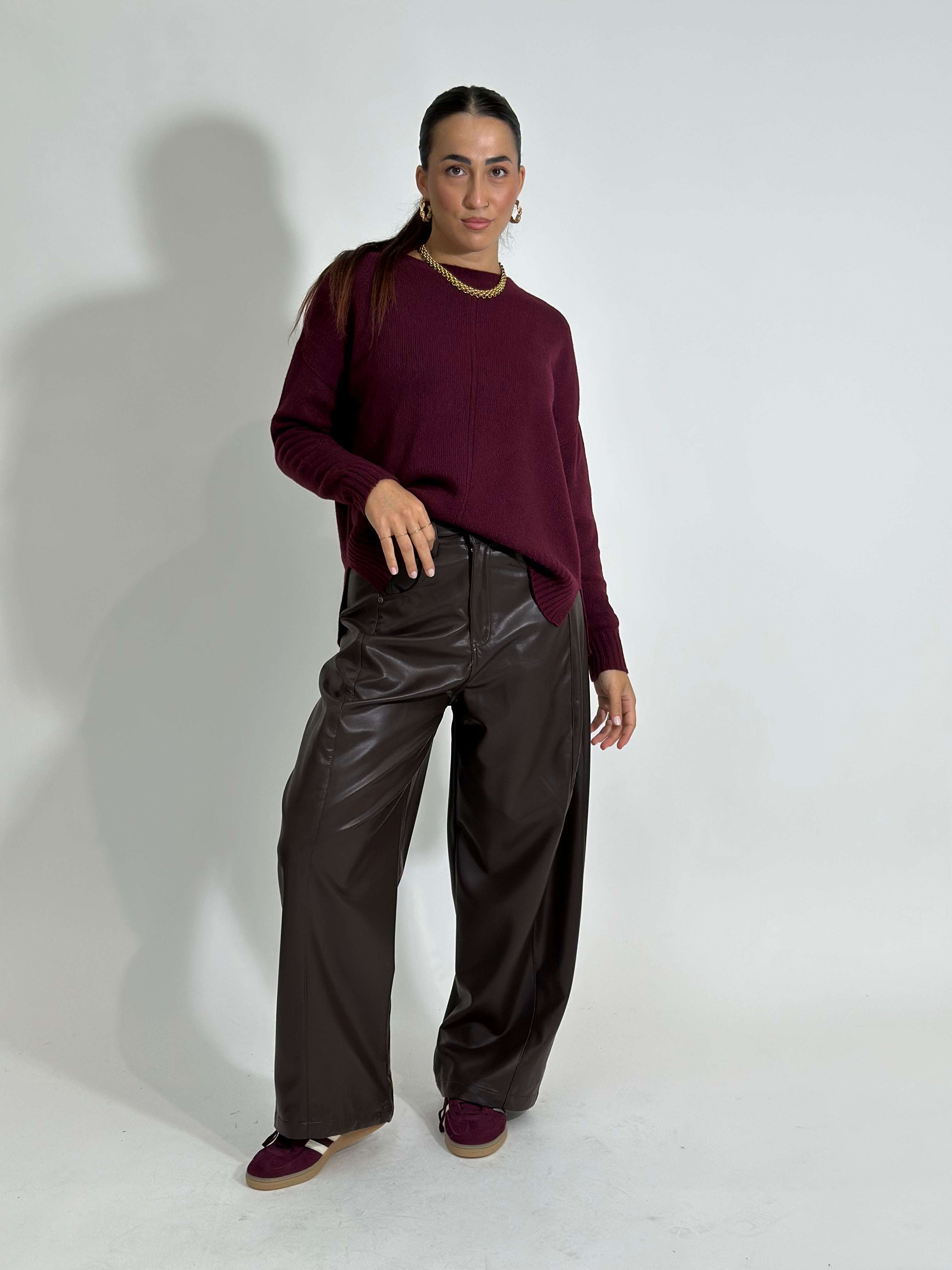 Pantalone ecopelle 19283 MORO