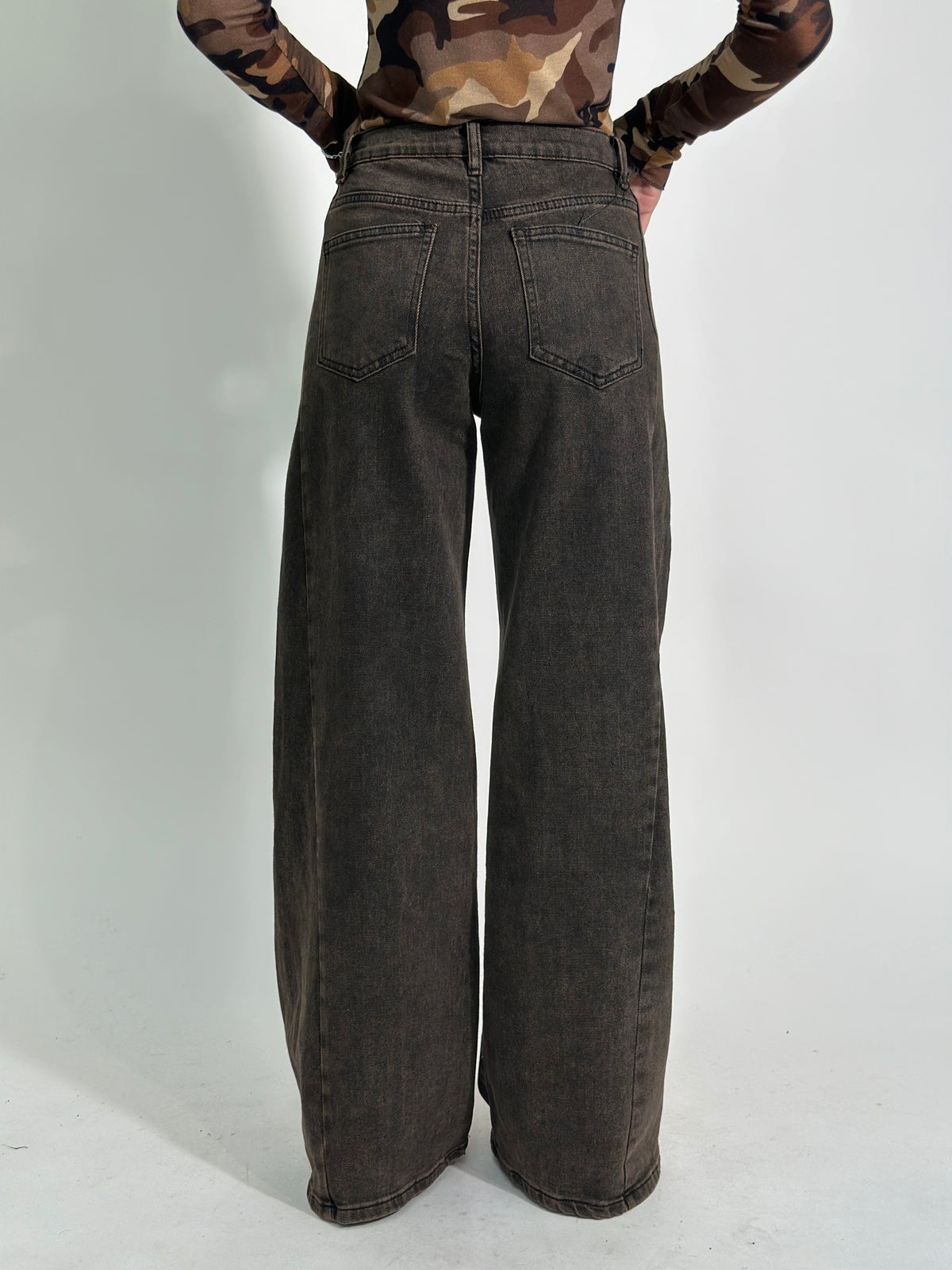 Pantapalazzo denim 9388 DOUBLE-BROWN