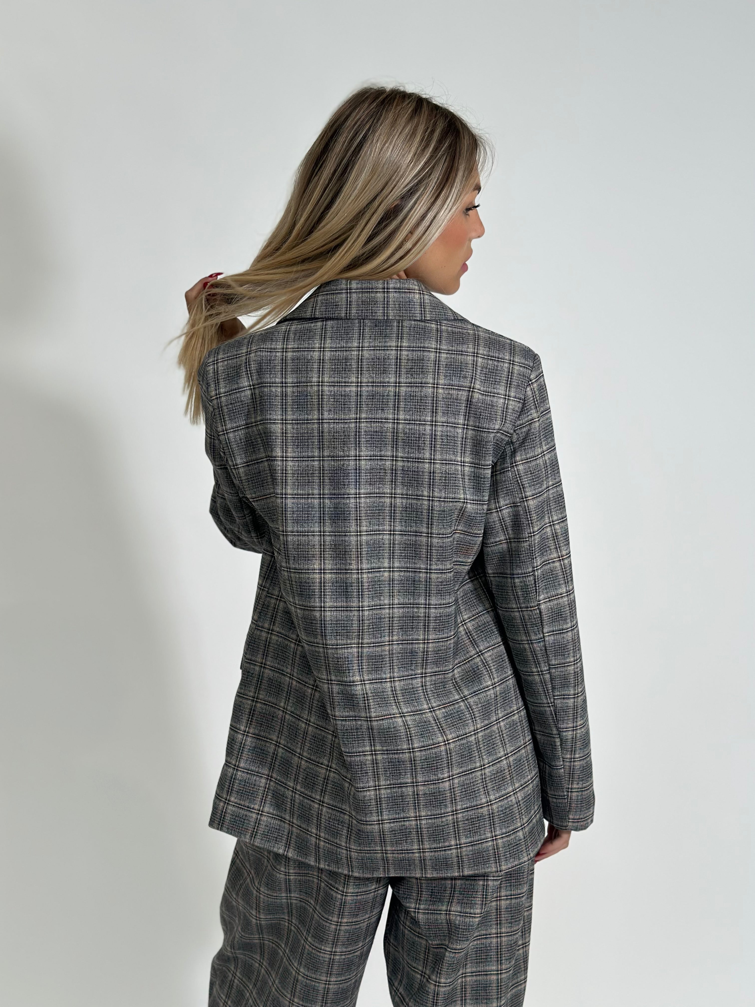 Giacca check spille 25131