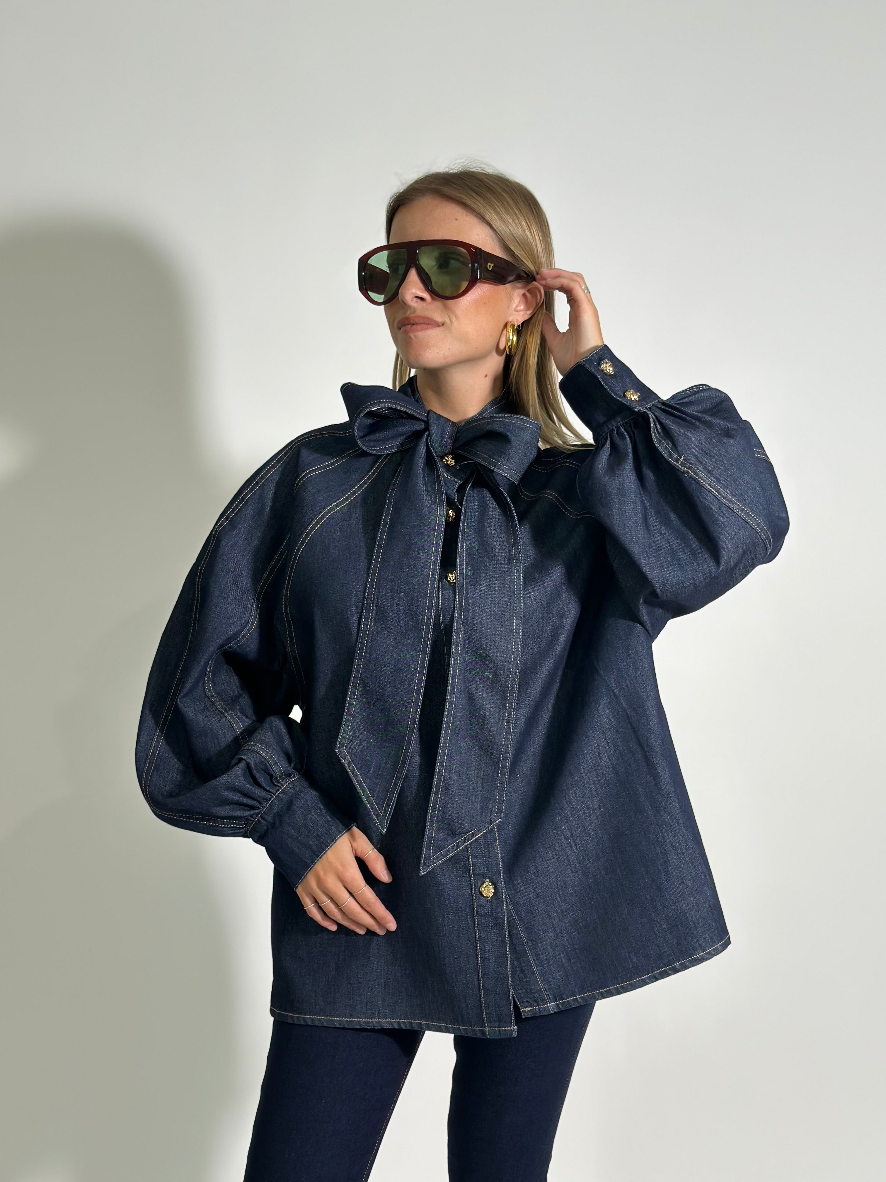 Camicia denim fiocco YX511