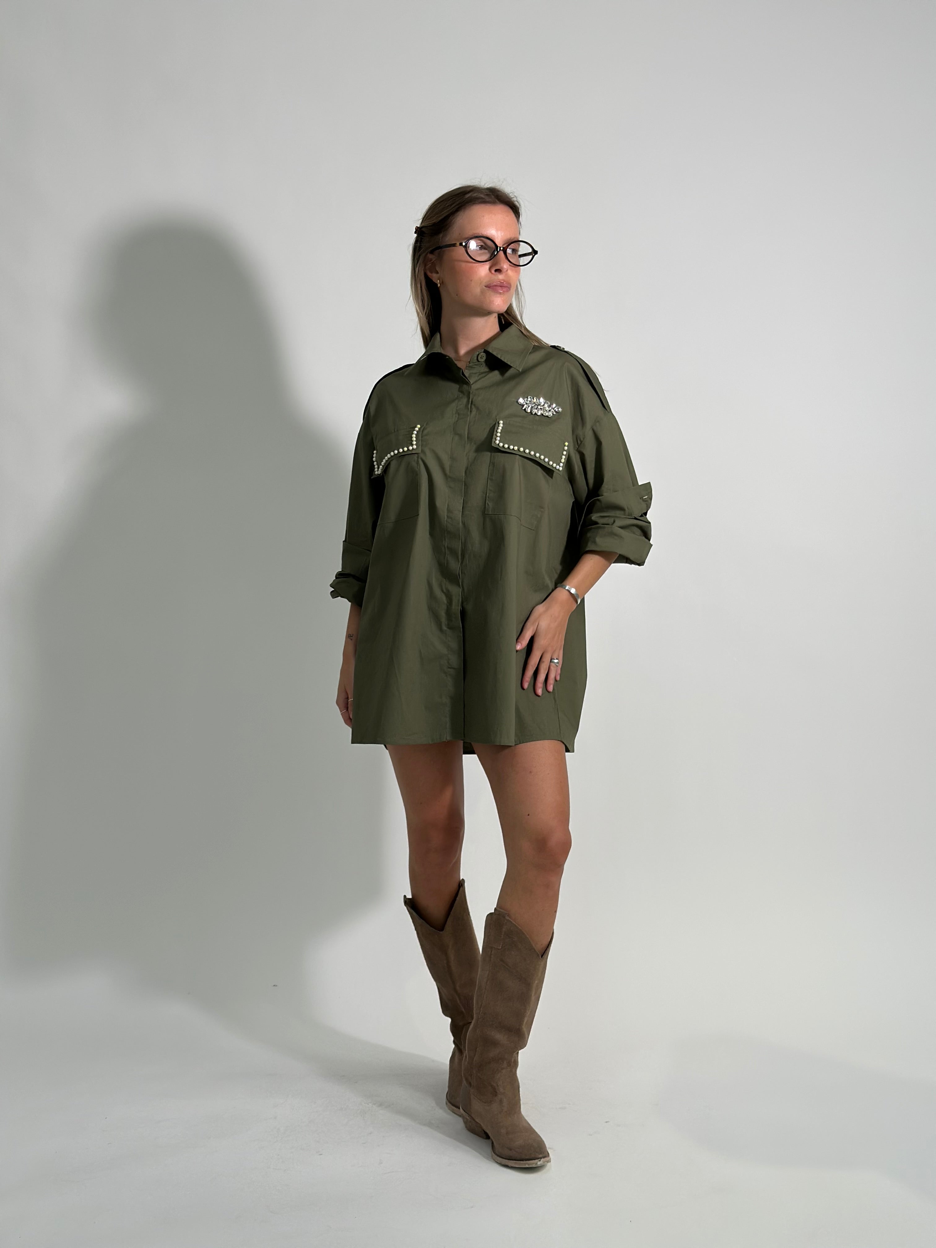 Giacca “choose love" H001-1 VERDE