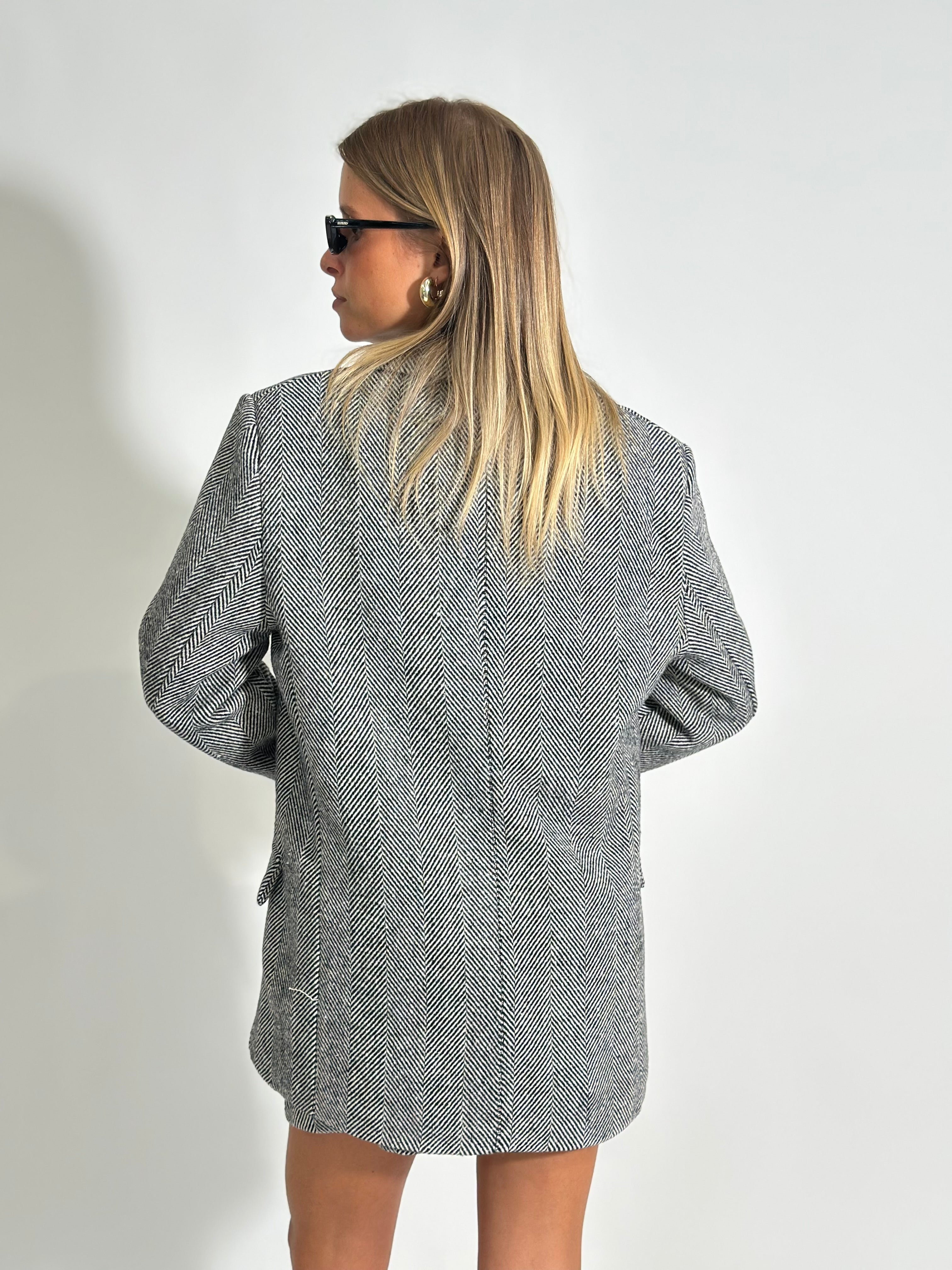 Giacca spigata 27847 NERO