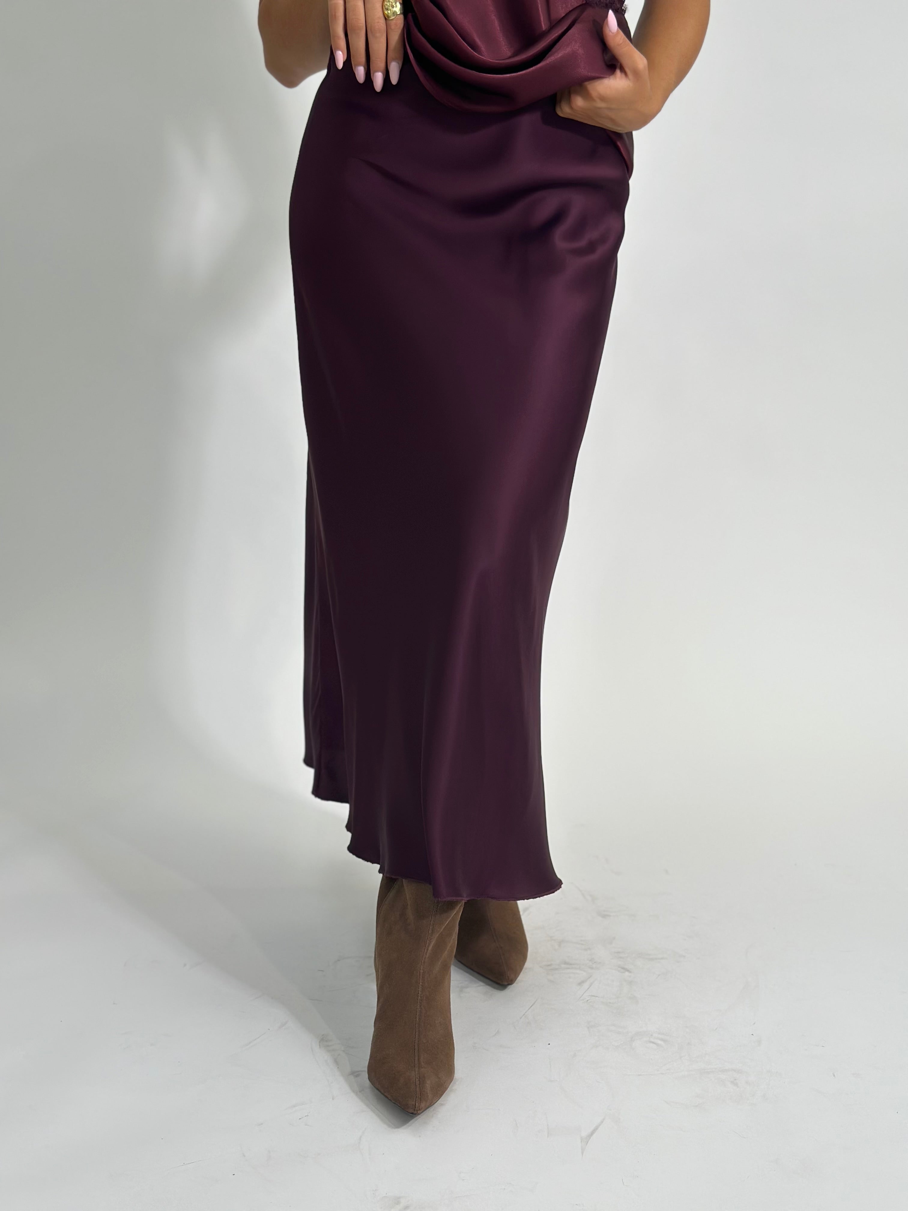 Gonna viscosa 2236-2 BURGUNDY