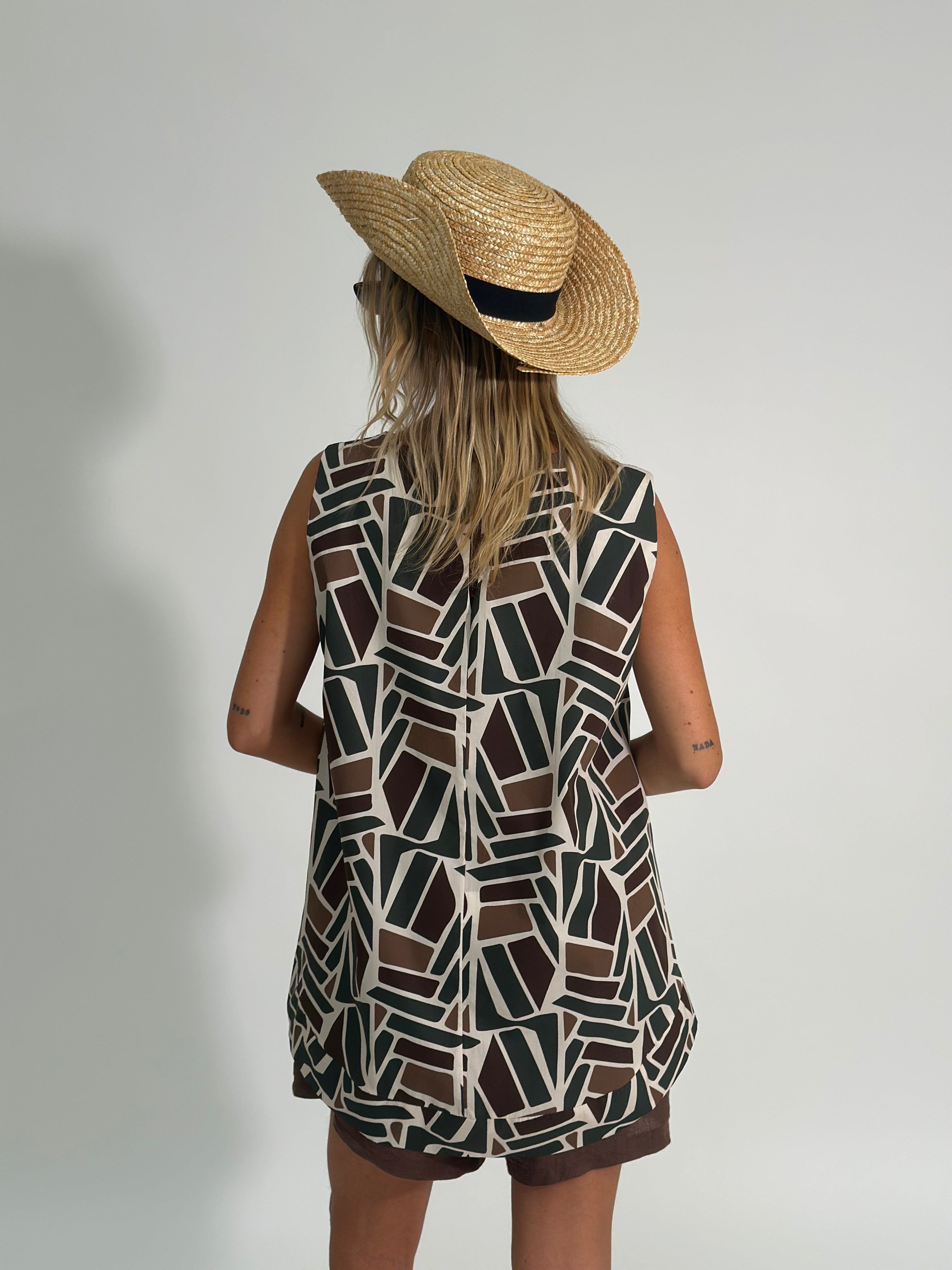 Camicia smanicata 1611 BROWN