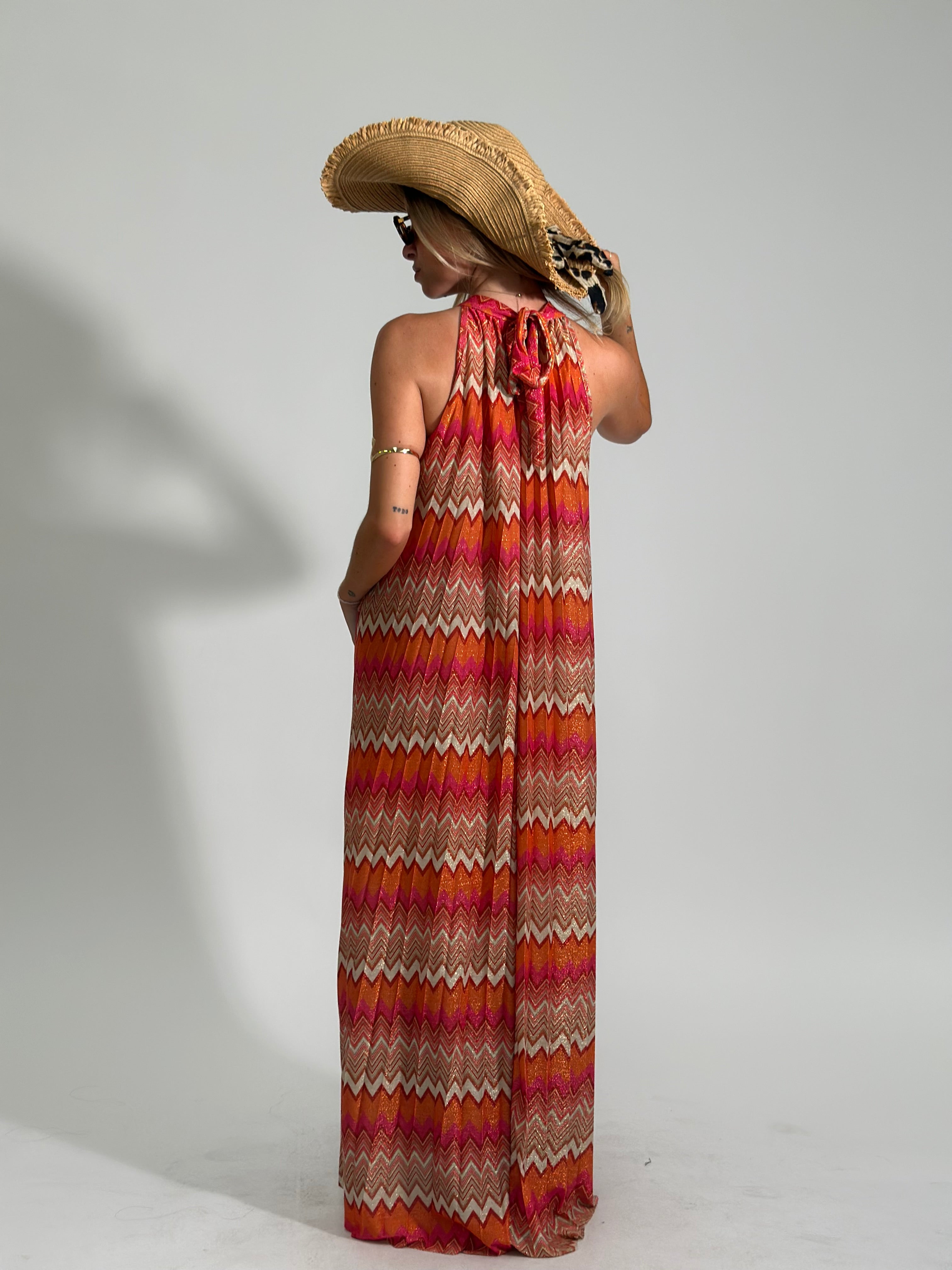 Abito lurex 1372 ARANCIO