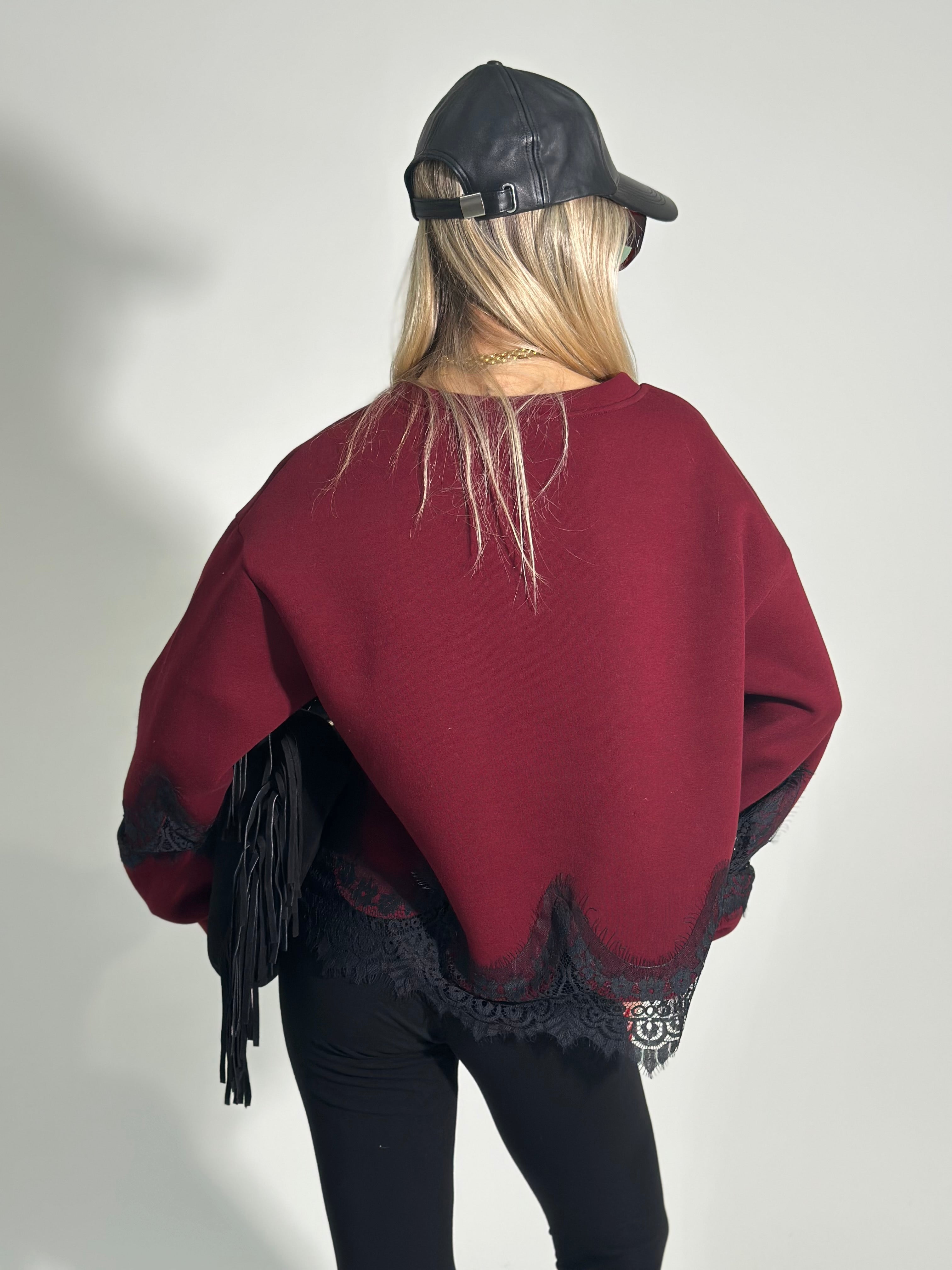 Felpa pizzo 9713 BURGUNDY