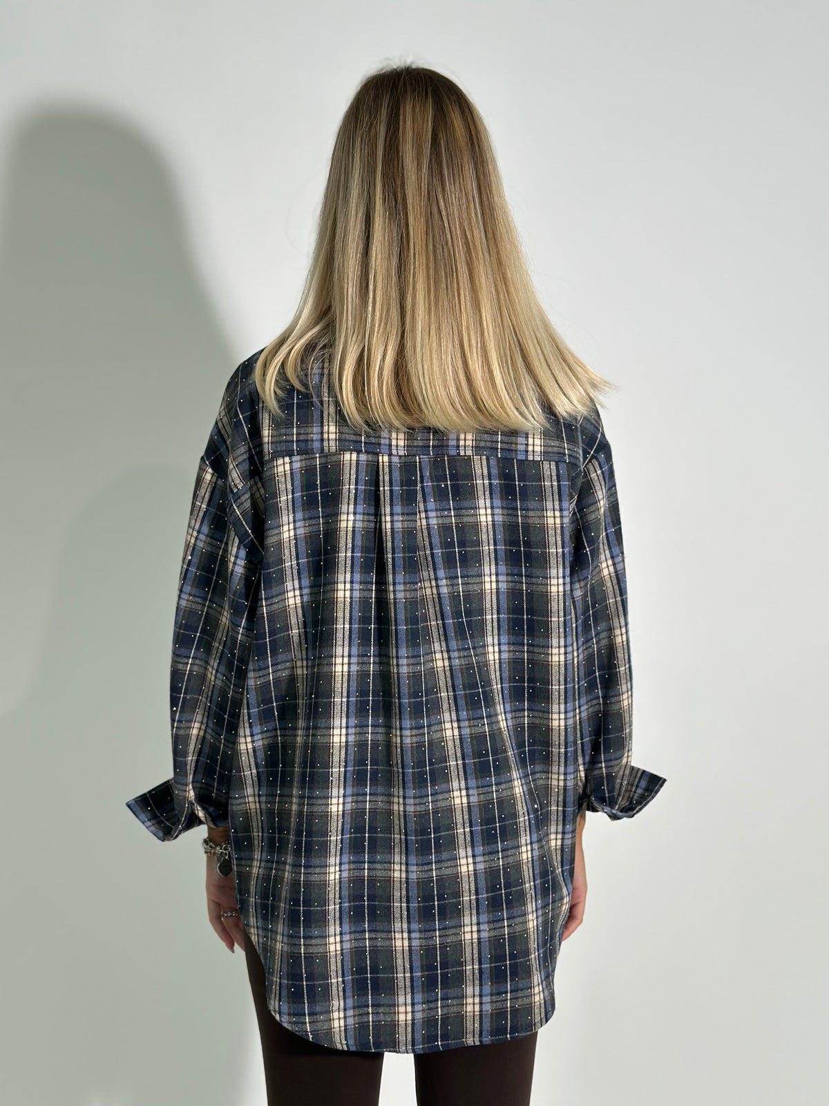 Camicia check brillantino 19108 BLU