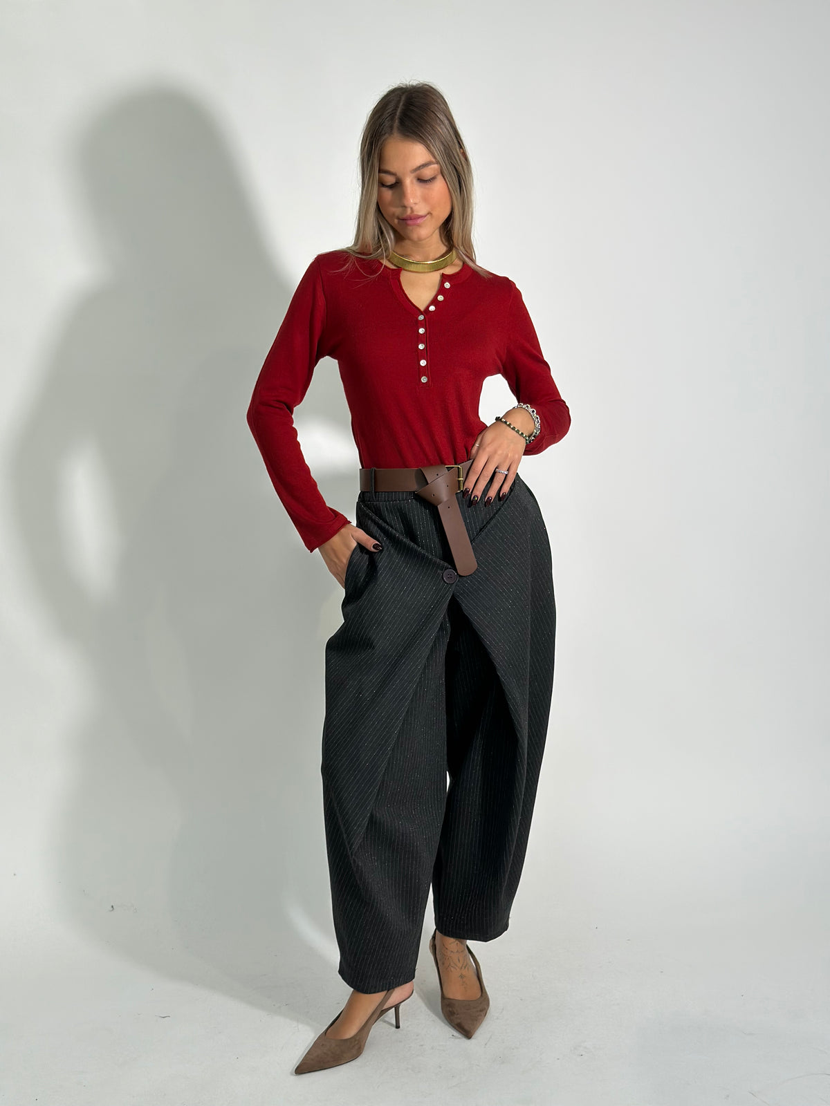 Maglia serafino 9034 ROSSO