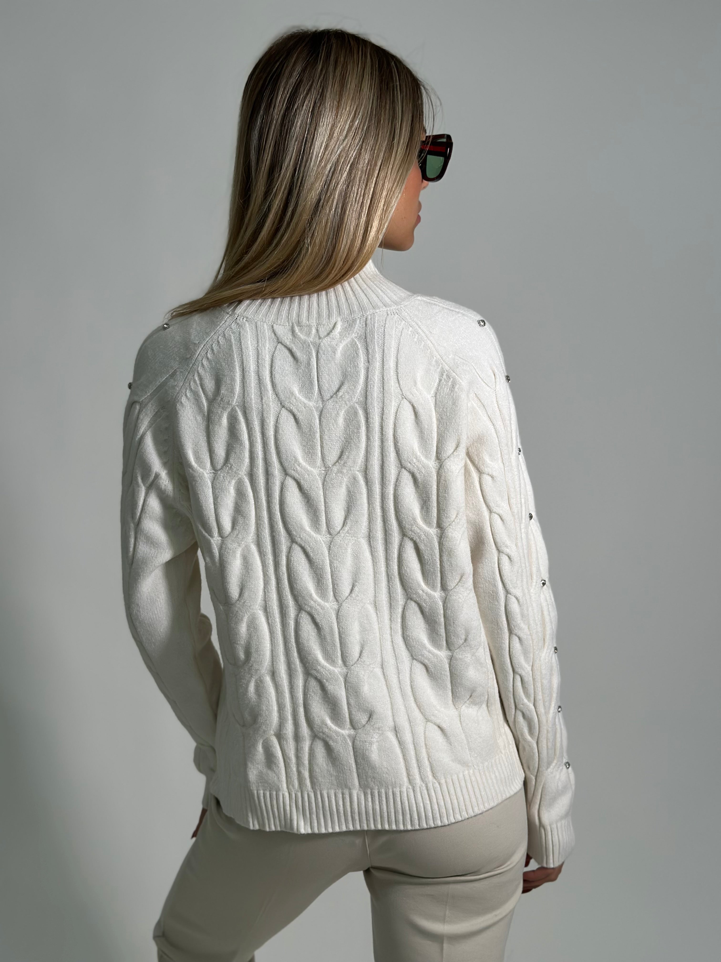 Maglia strass J28080 PANNA