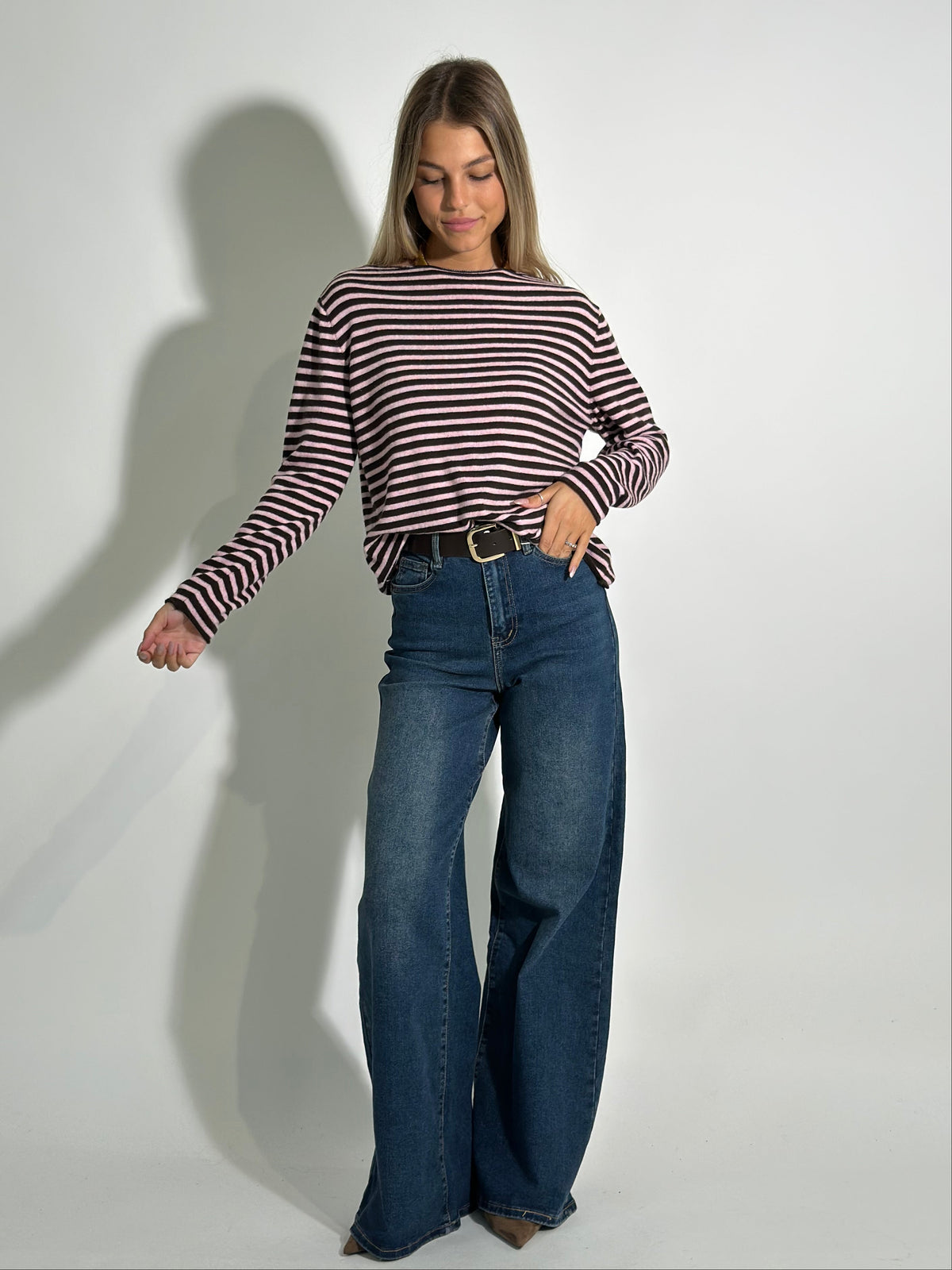 Jeans a palazzo FB107 BLU